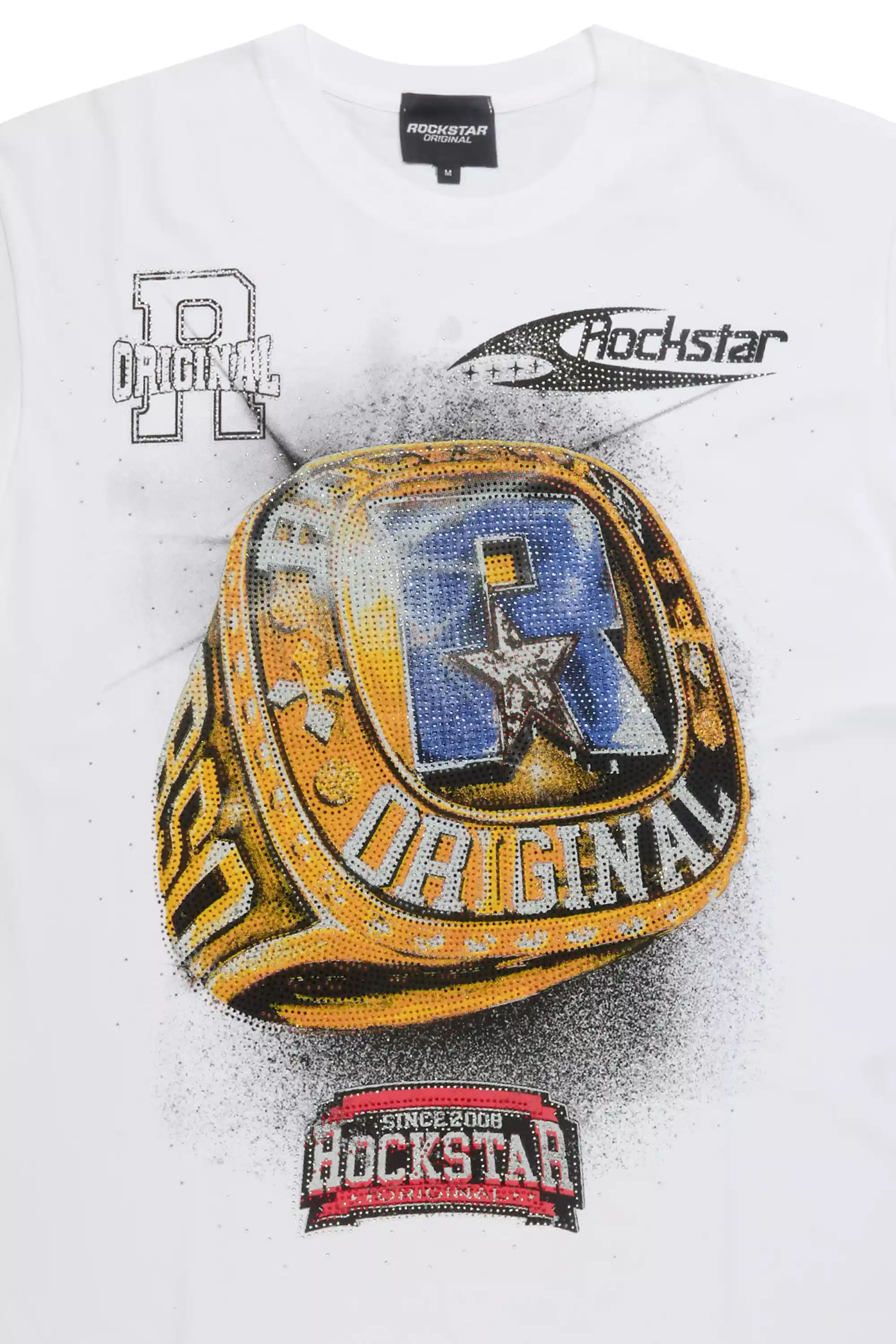 Champ White Graphic Rhinestone T-Shirt - Image 3