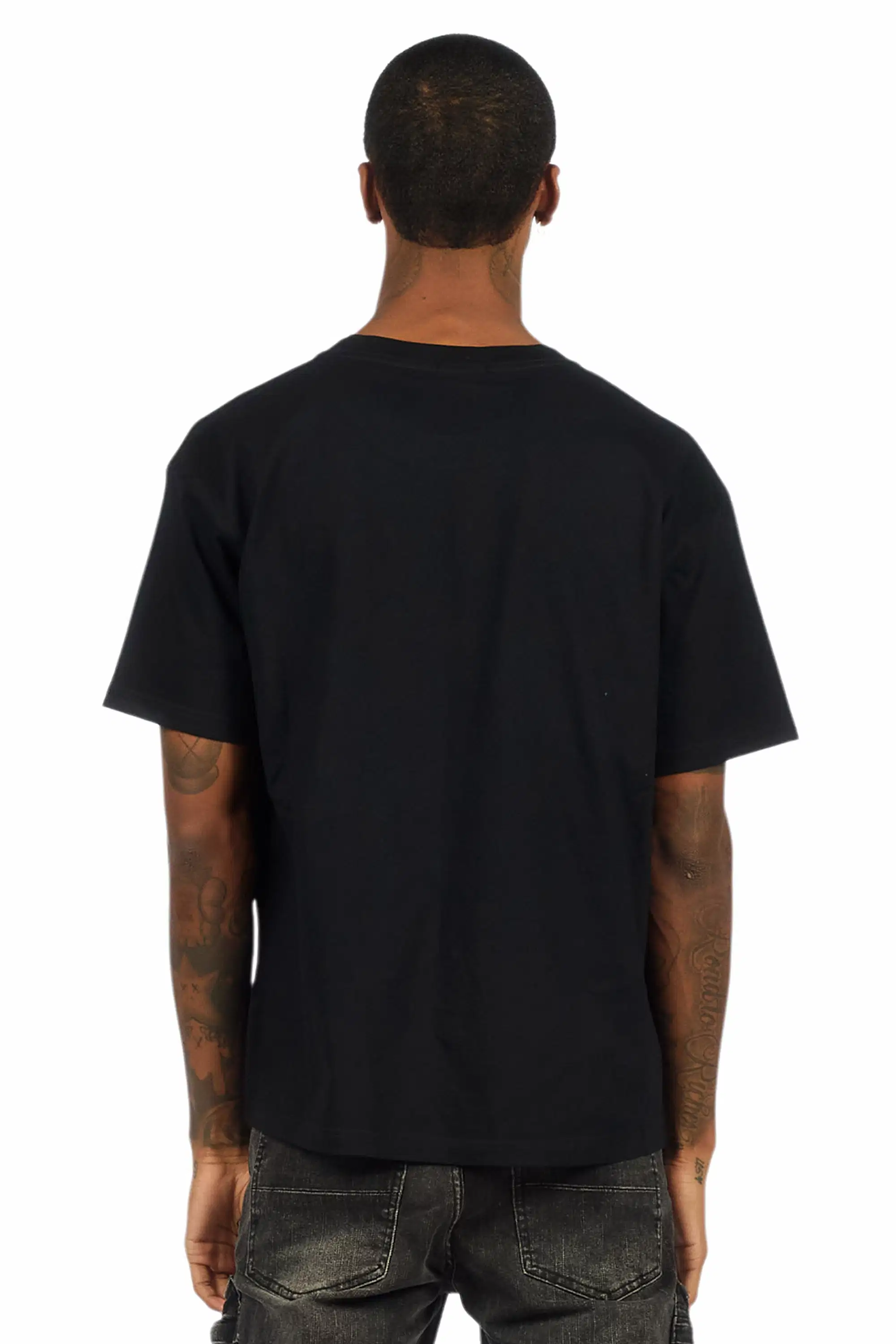 Airhart Black Graphic Rhinestone T-Shirt - Image 5