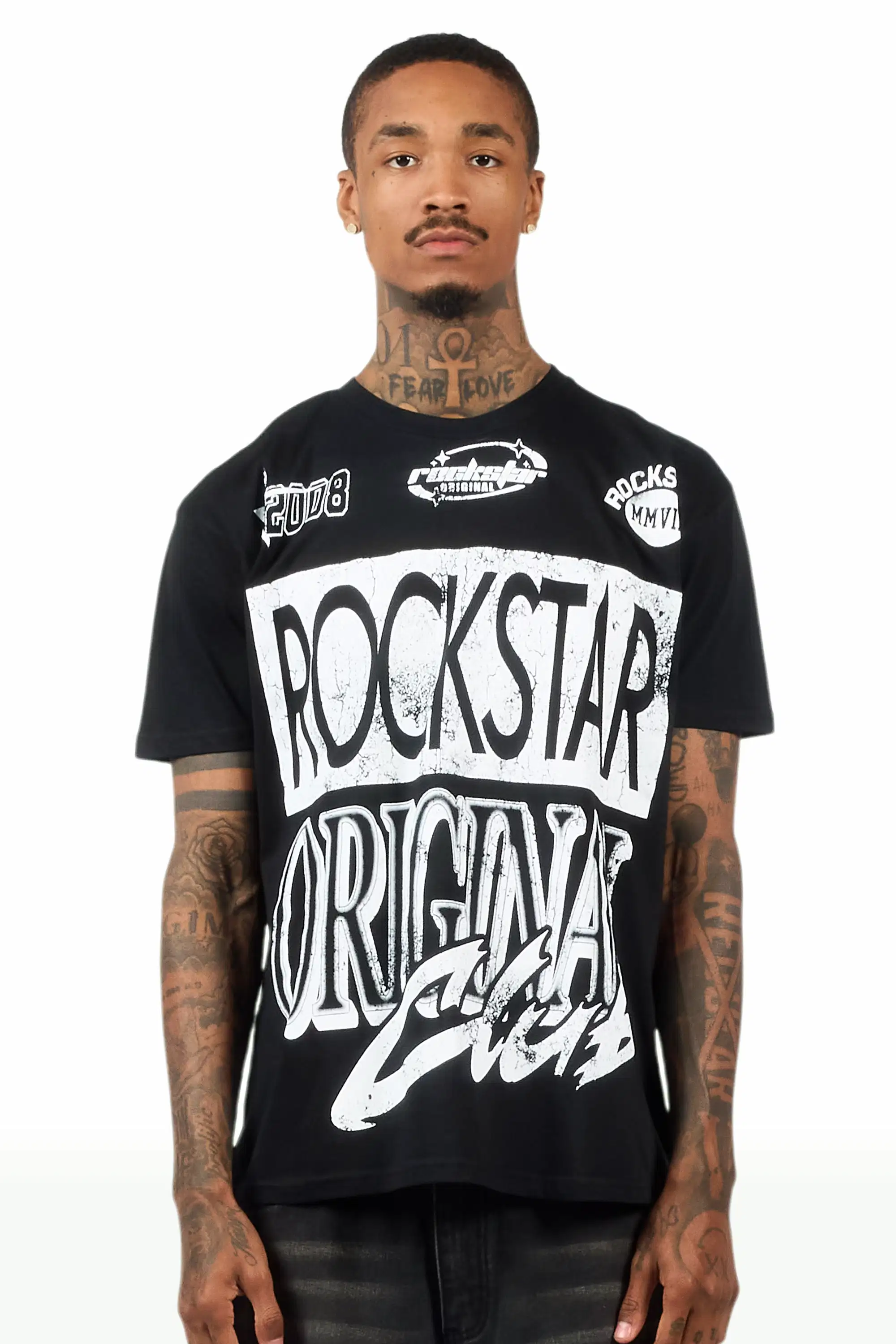 Rylok Black/White Oversized Graphic T-Shirt - Image 2