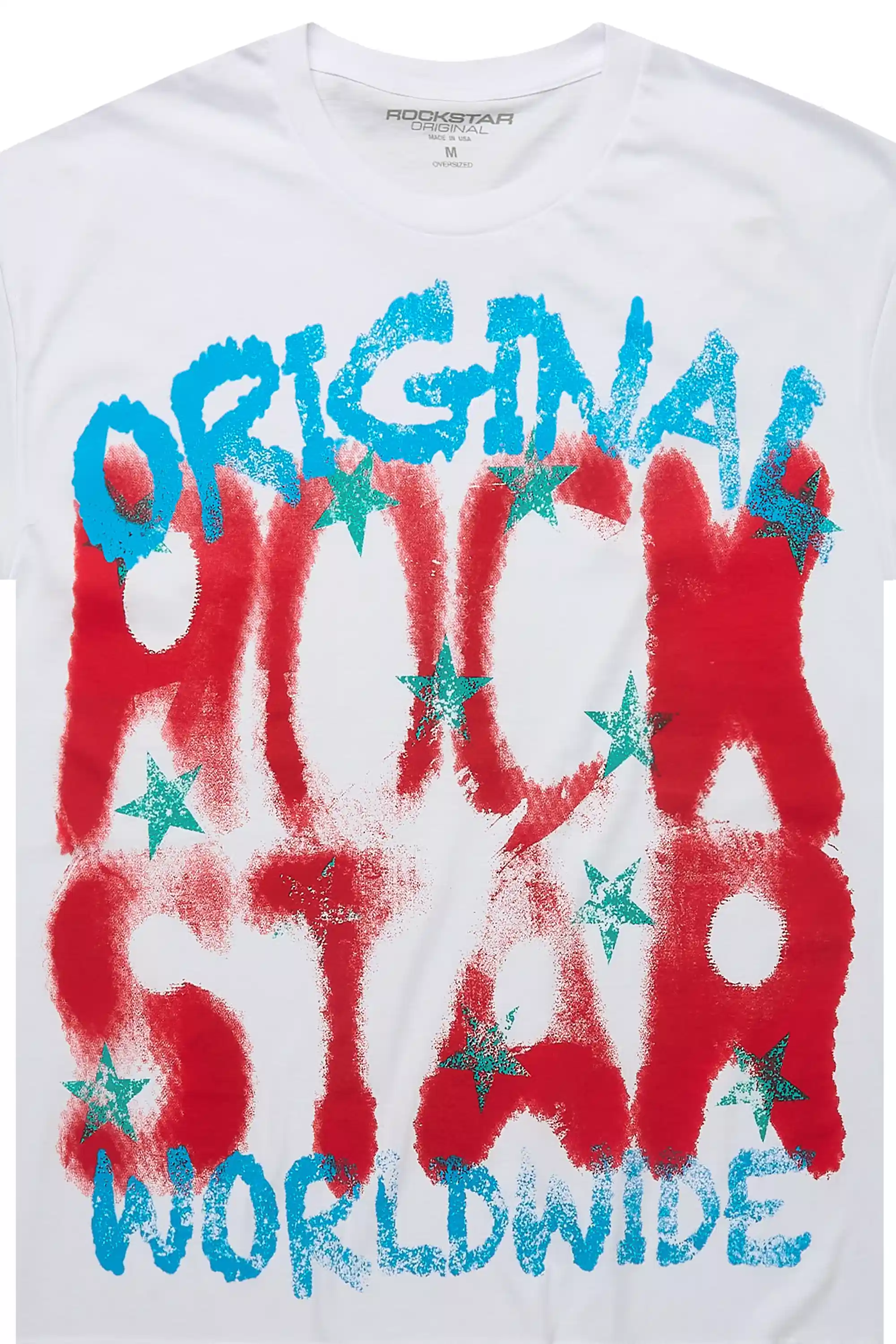 Xaerys White/Red Oversized Graphic T-Shirt - Image 5