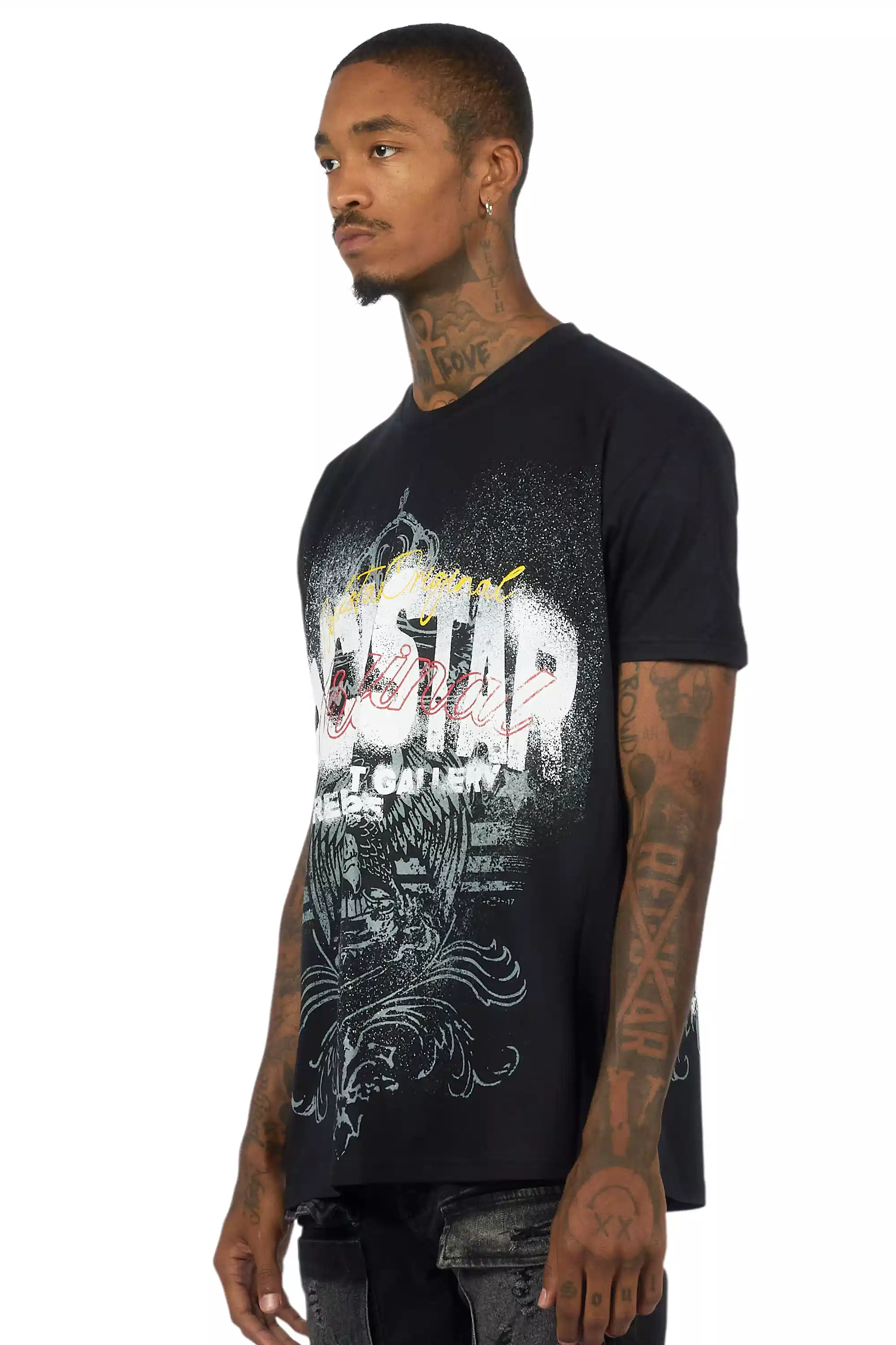 Irix Black Oversized Graphic T-Shirt - Image 5