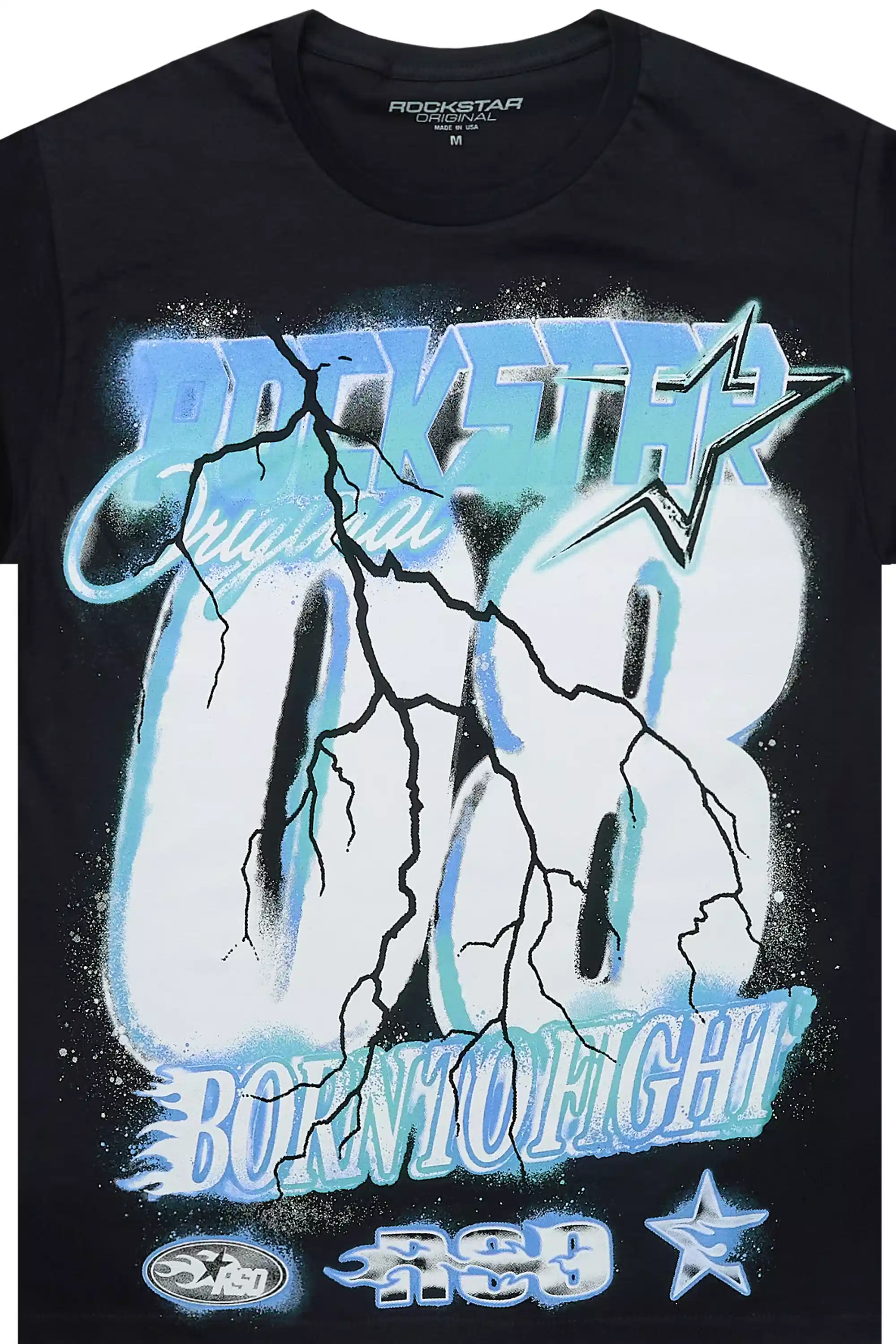 Vaelox Black/Blue Oversized Graphic T-Shirt - Image 5