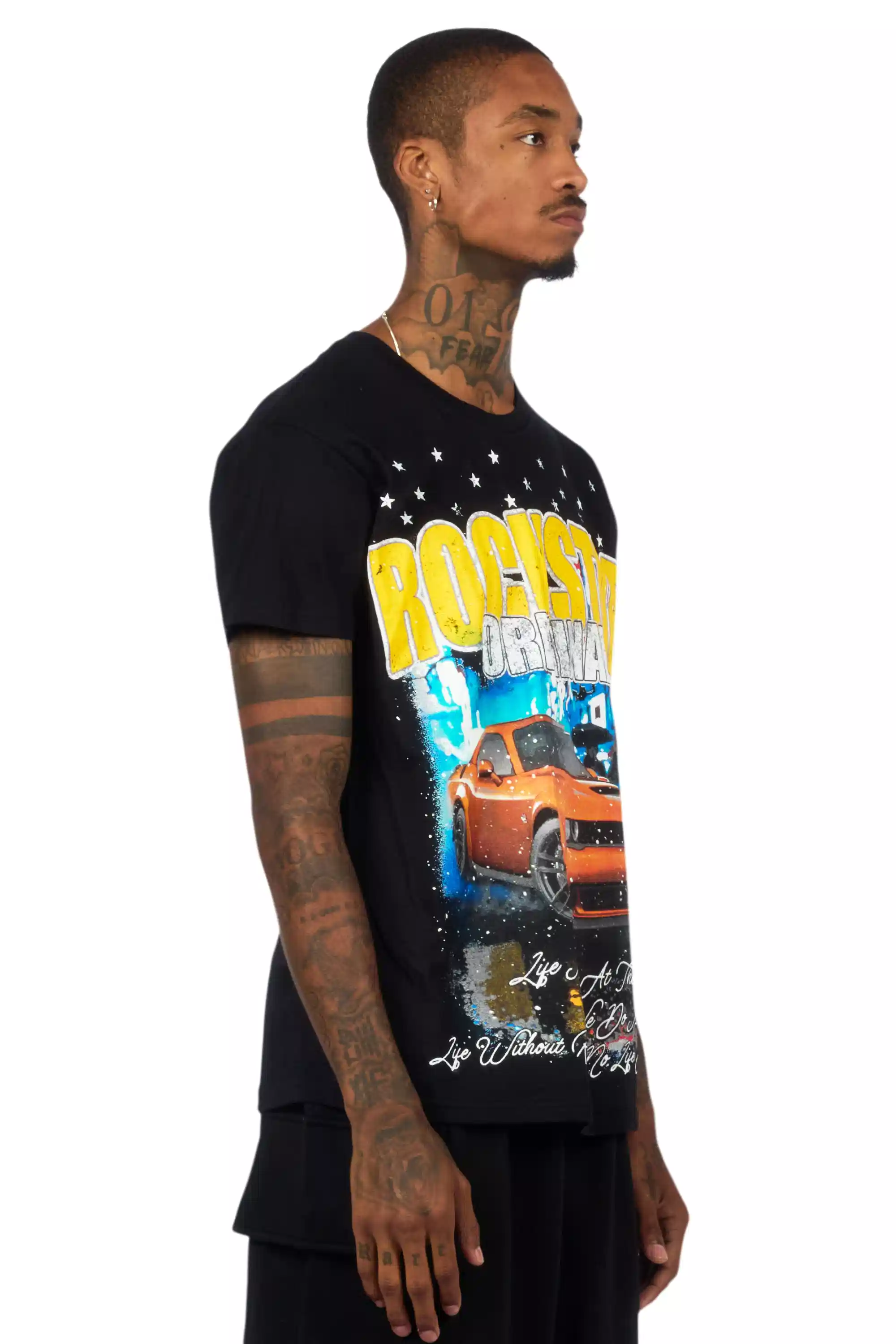 Zerix Black/Multi Oversized Graphic T-Shirt - Image 3