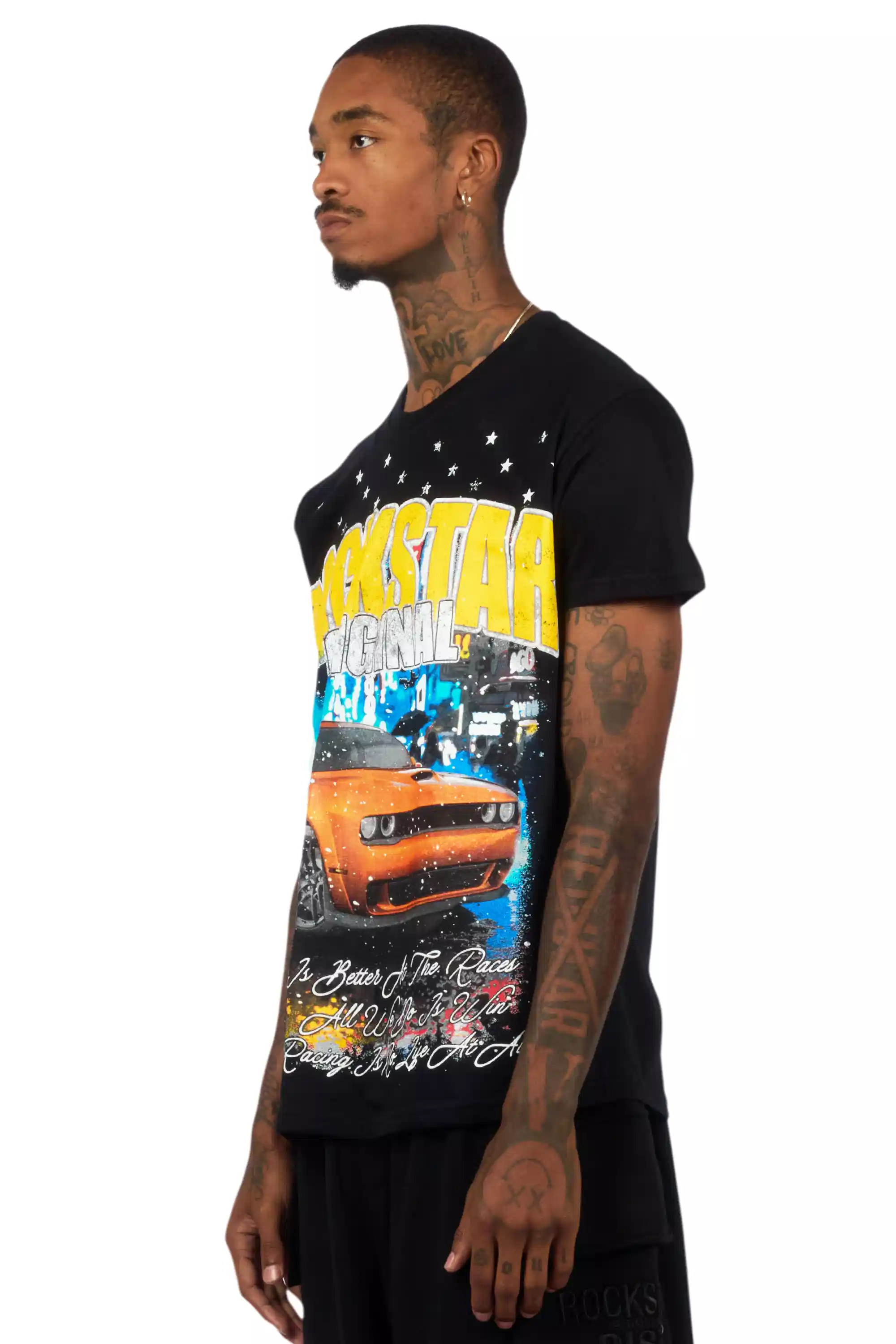 Zerix Black/Multi Oversized Graphic T-Shirt - Image 4