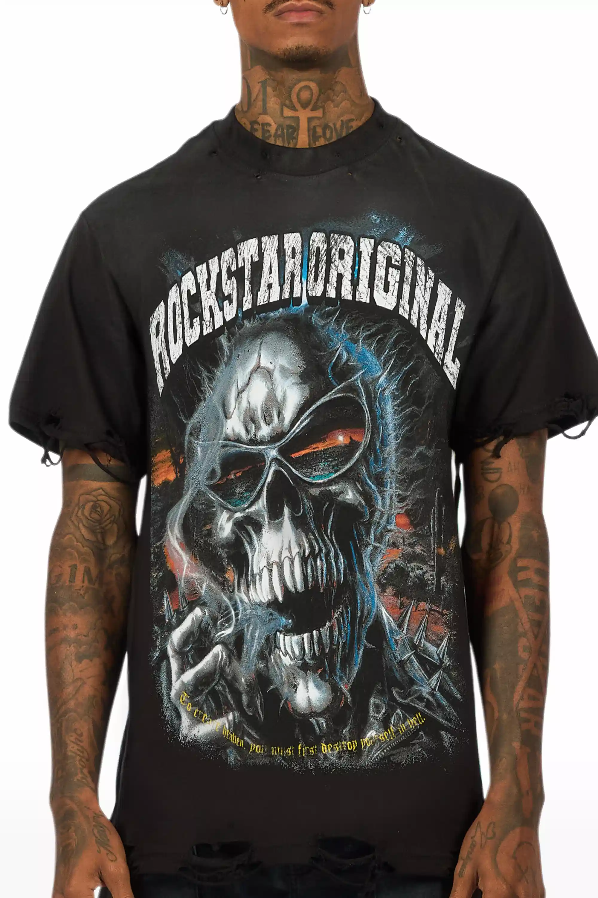 Slate Black/Multi Oversized Graphic T-Shirt - Image 4