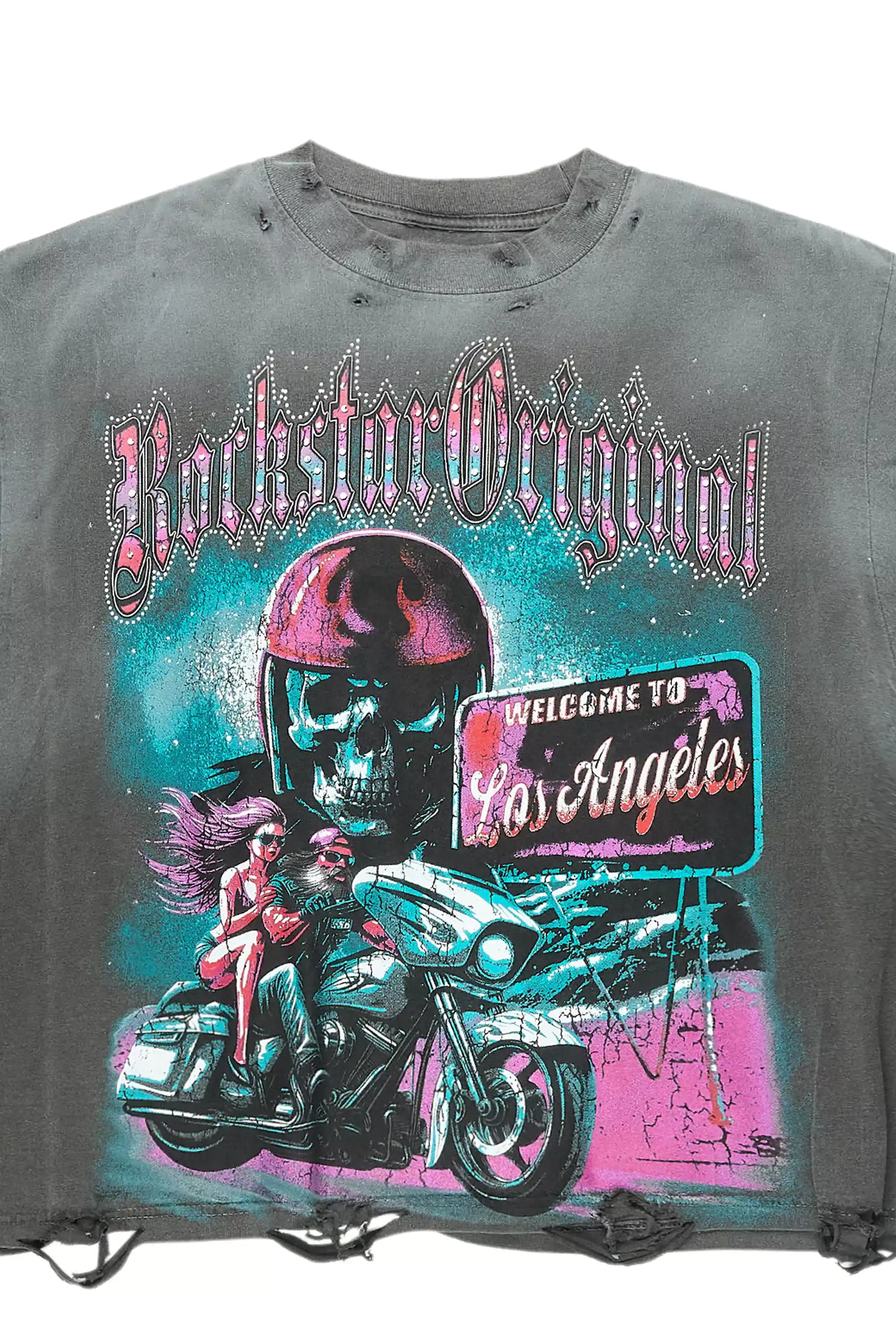 Reece Charcoal/Multi Oversized Graphic T-Shirt - Image 2