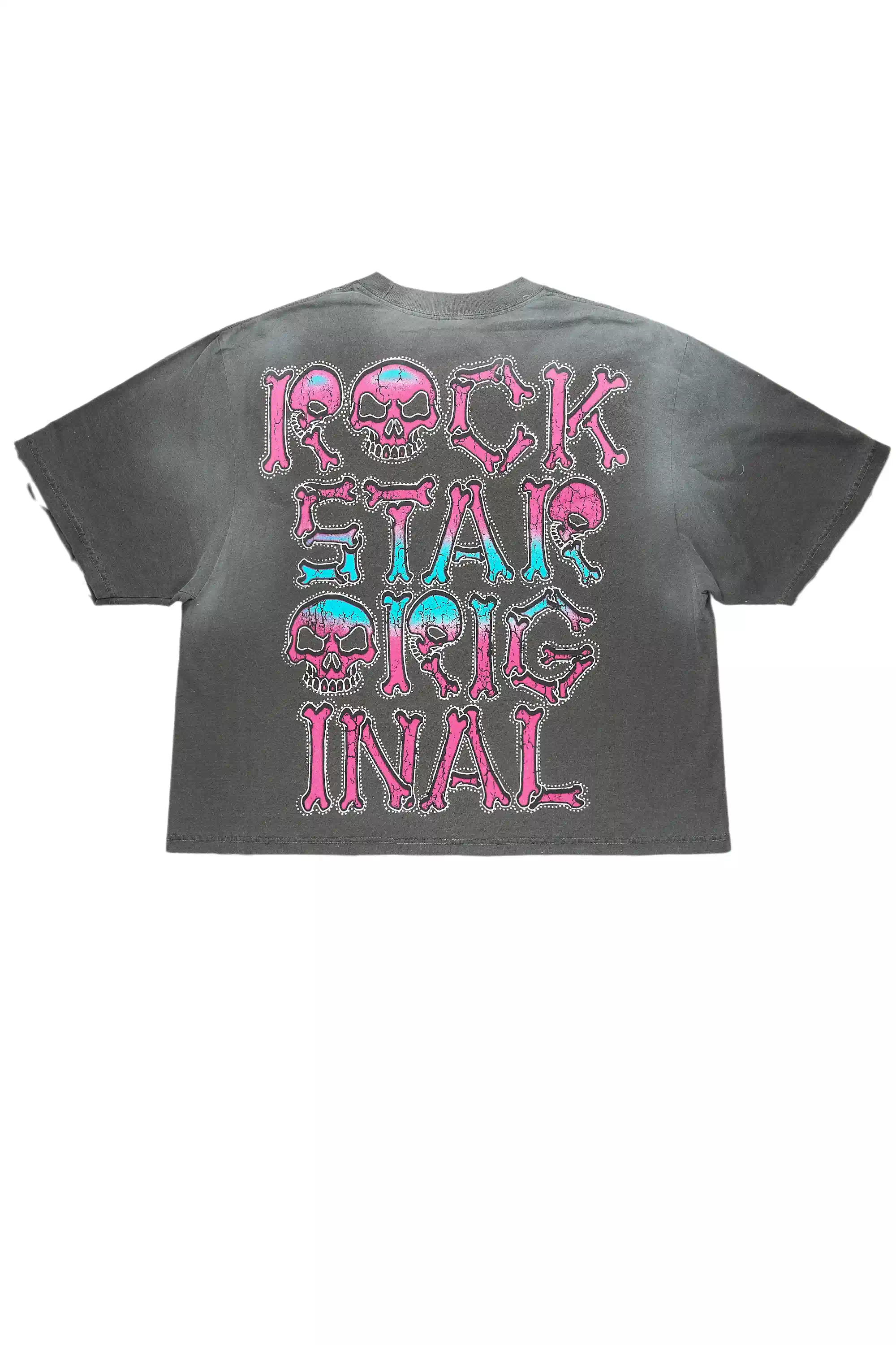Reece Charcoal/Multi Oversized Graphic T-Shirt - Image 8