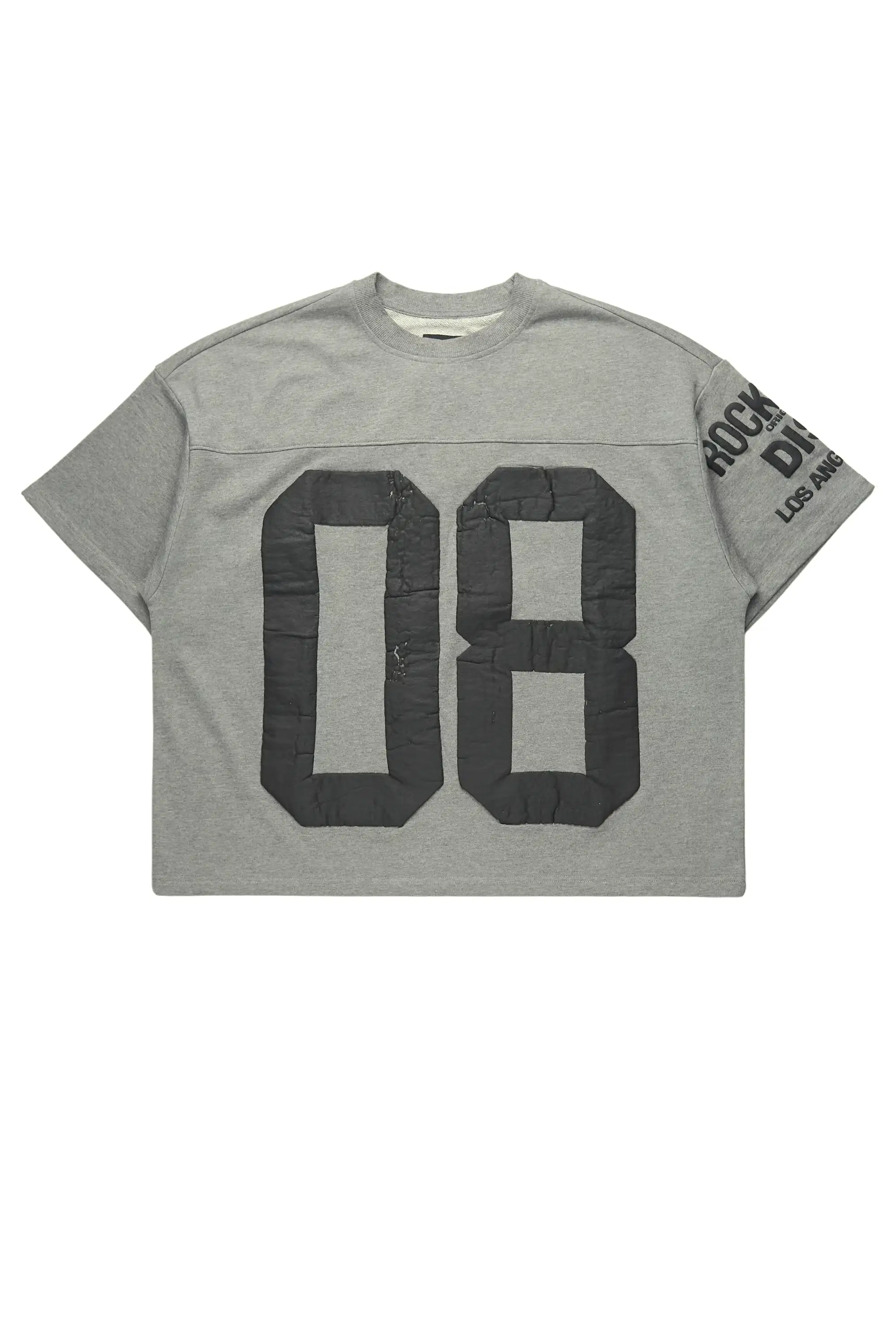 Outline Heather Grey French Terry T-Shirt - Image 2