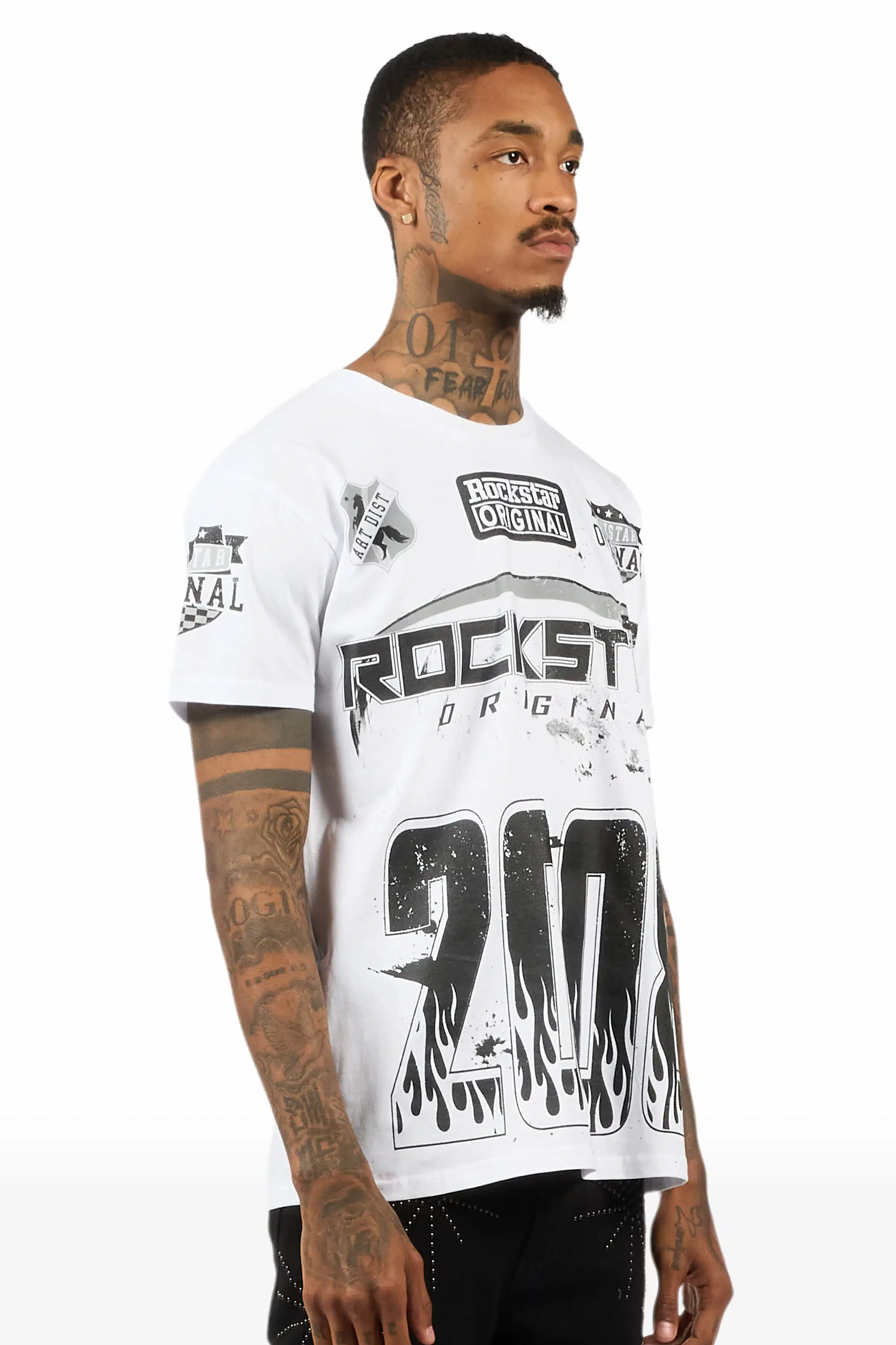 Amos 2.0 White/Black Graphic T-Shirt - Image 3