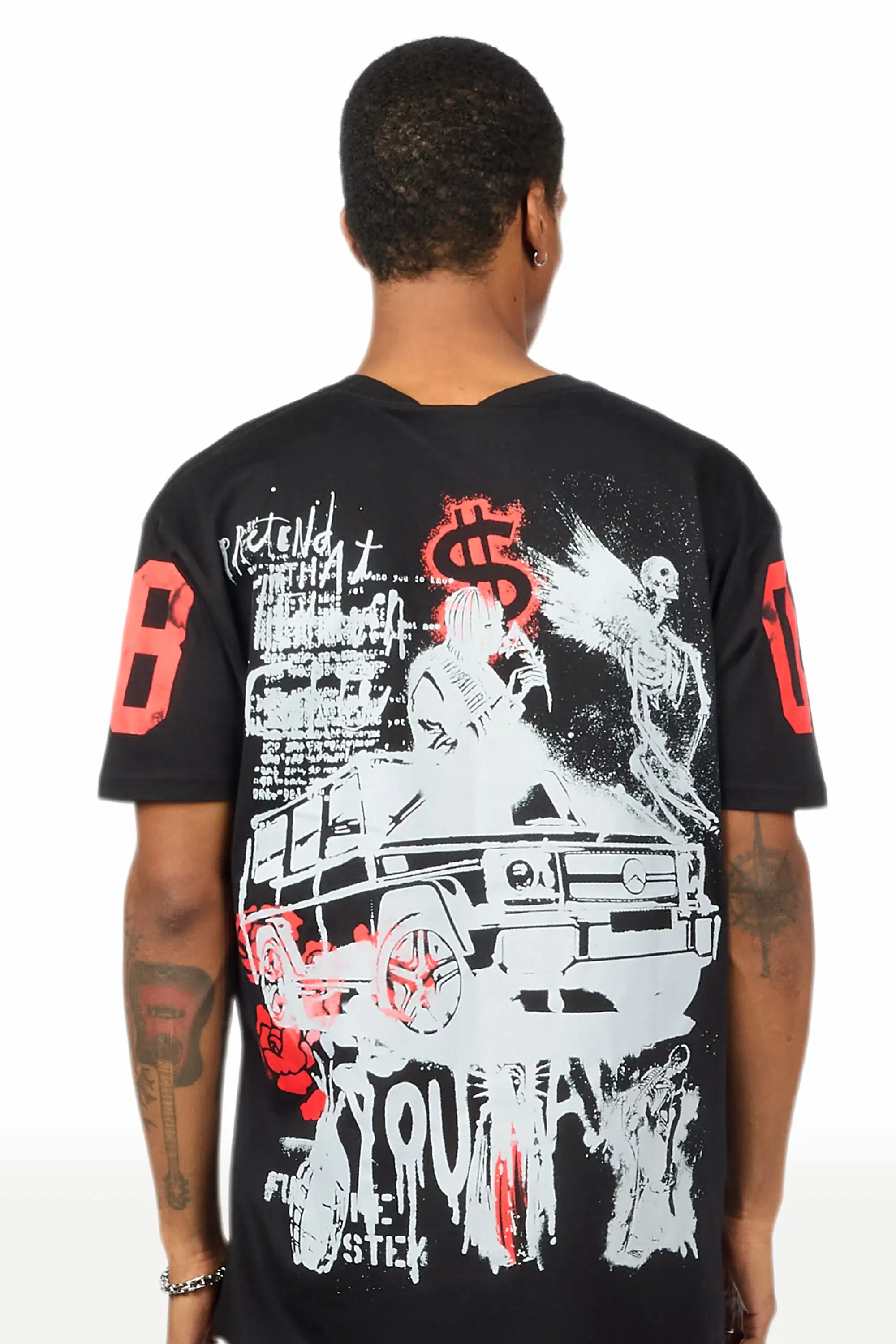 Grill 3.0 Black Oversized Graphic T-Shirt - Image 10