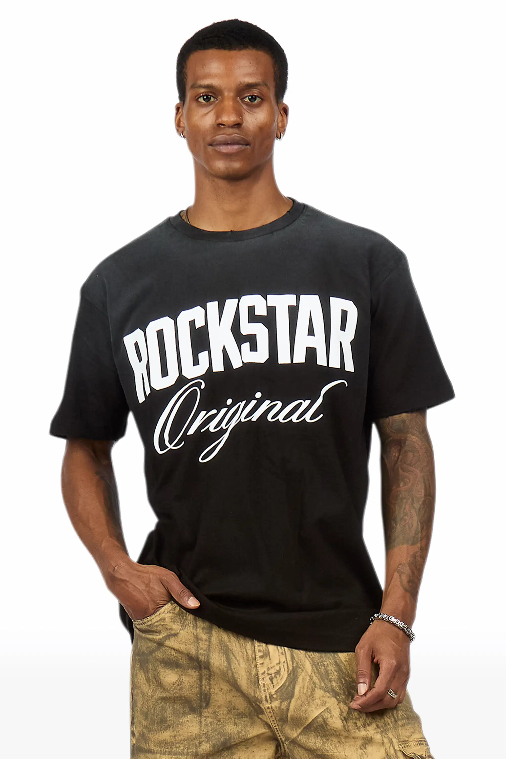 Jett Black Oversized Graphic T-Shirt - Image 2