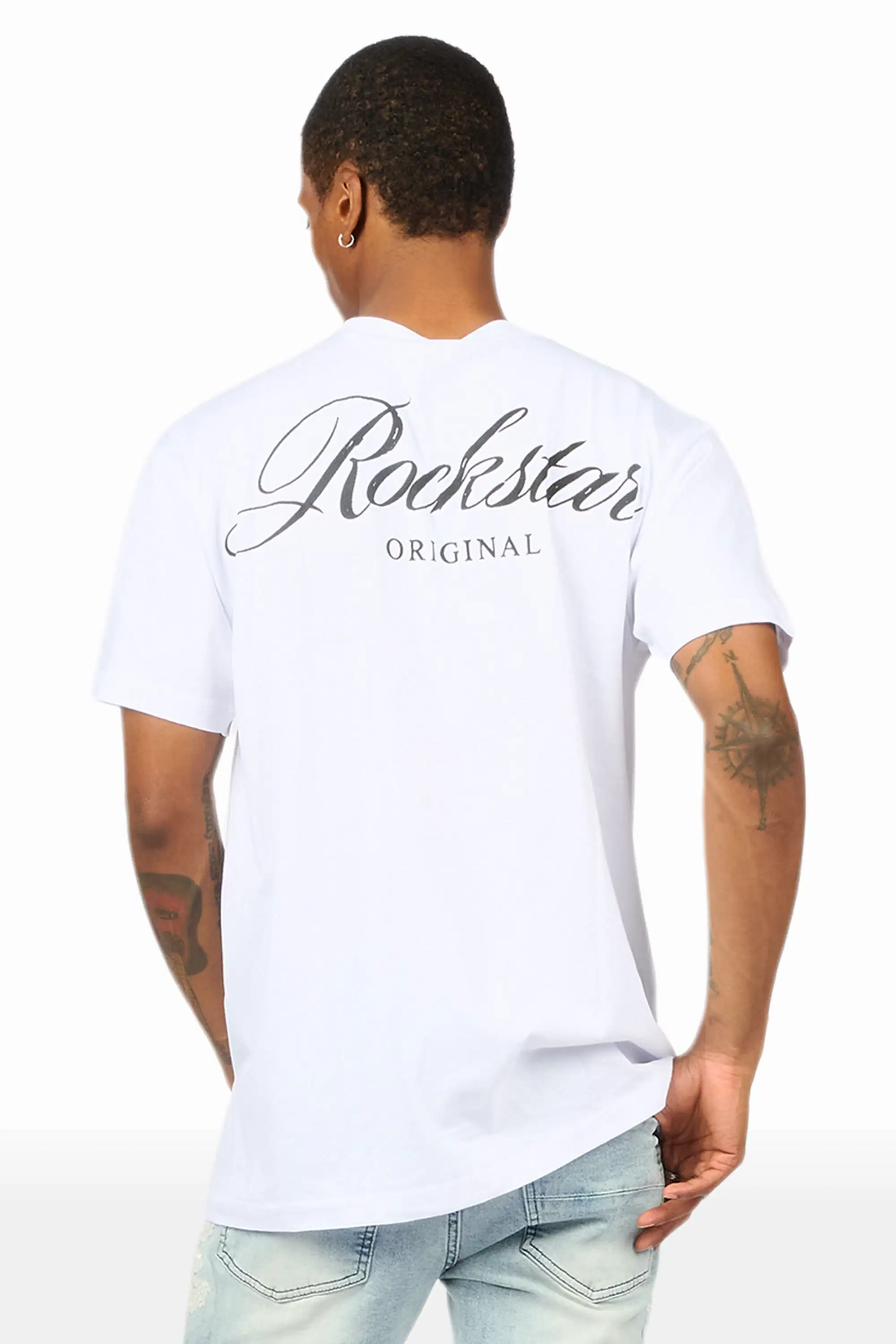 Domaric White Oversized Graphic T-Shirt - Image 4