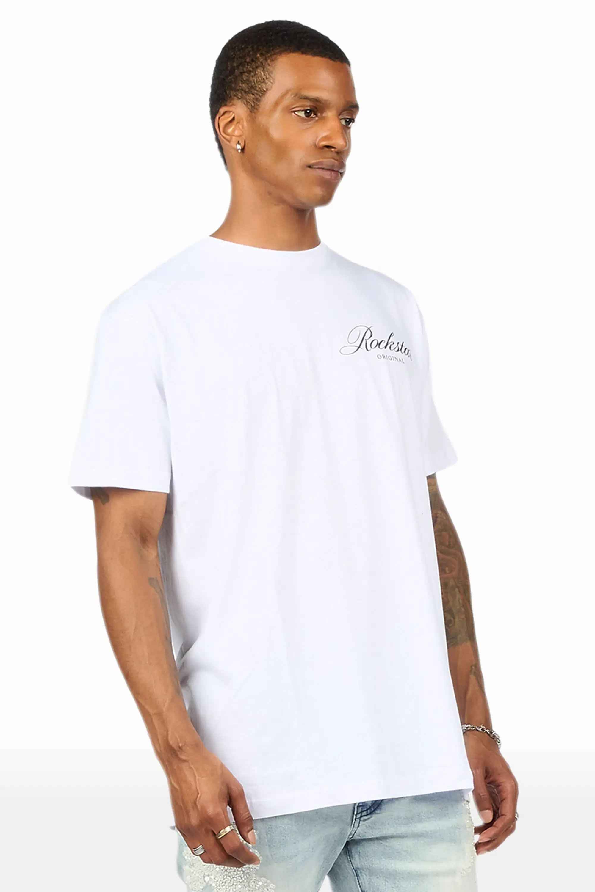 Domaric White Oversized Graphic T-Shirt - Image 5