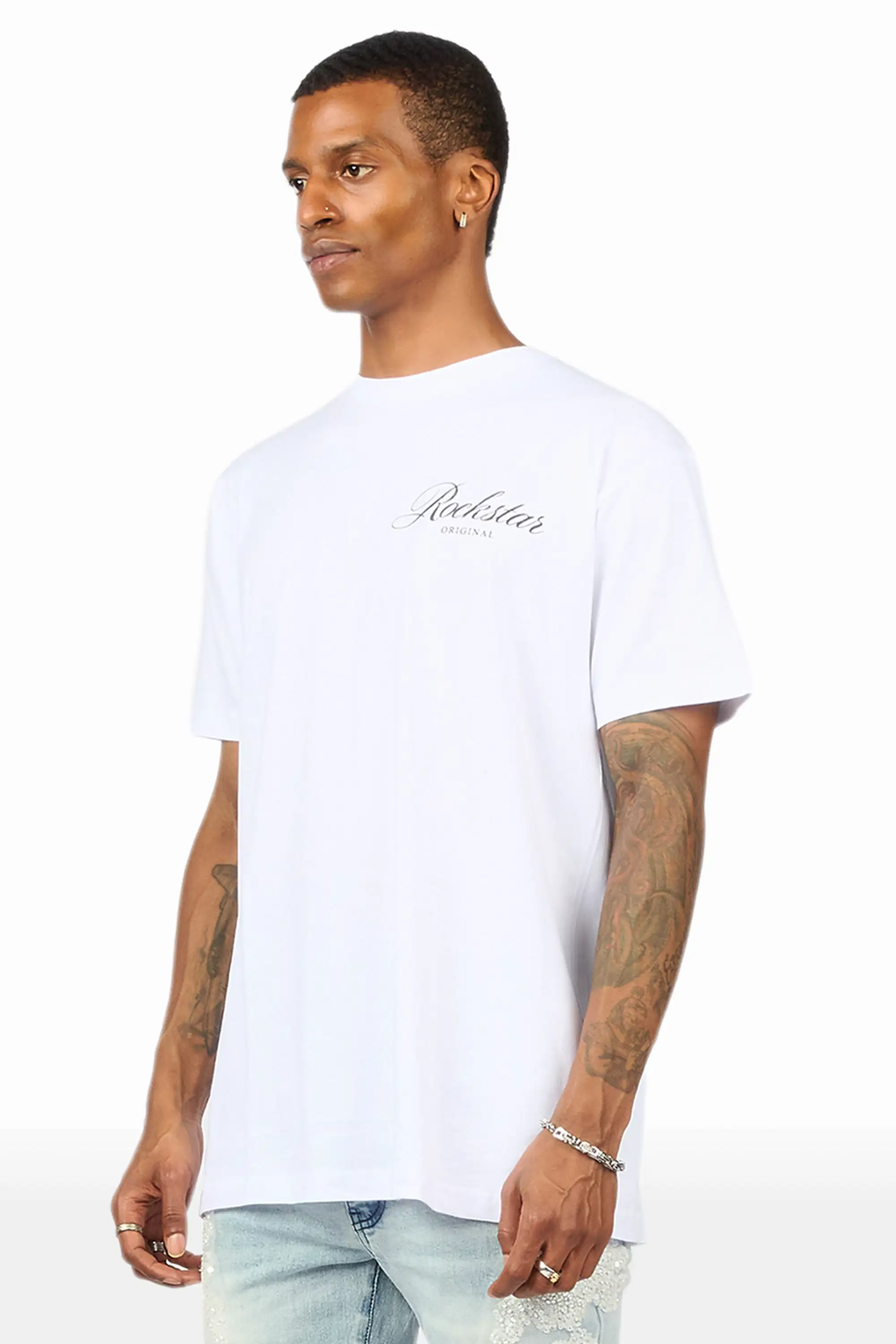 Domaric White Oversized Graphic T-Shirt - Image 6