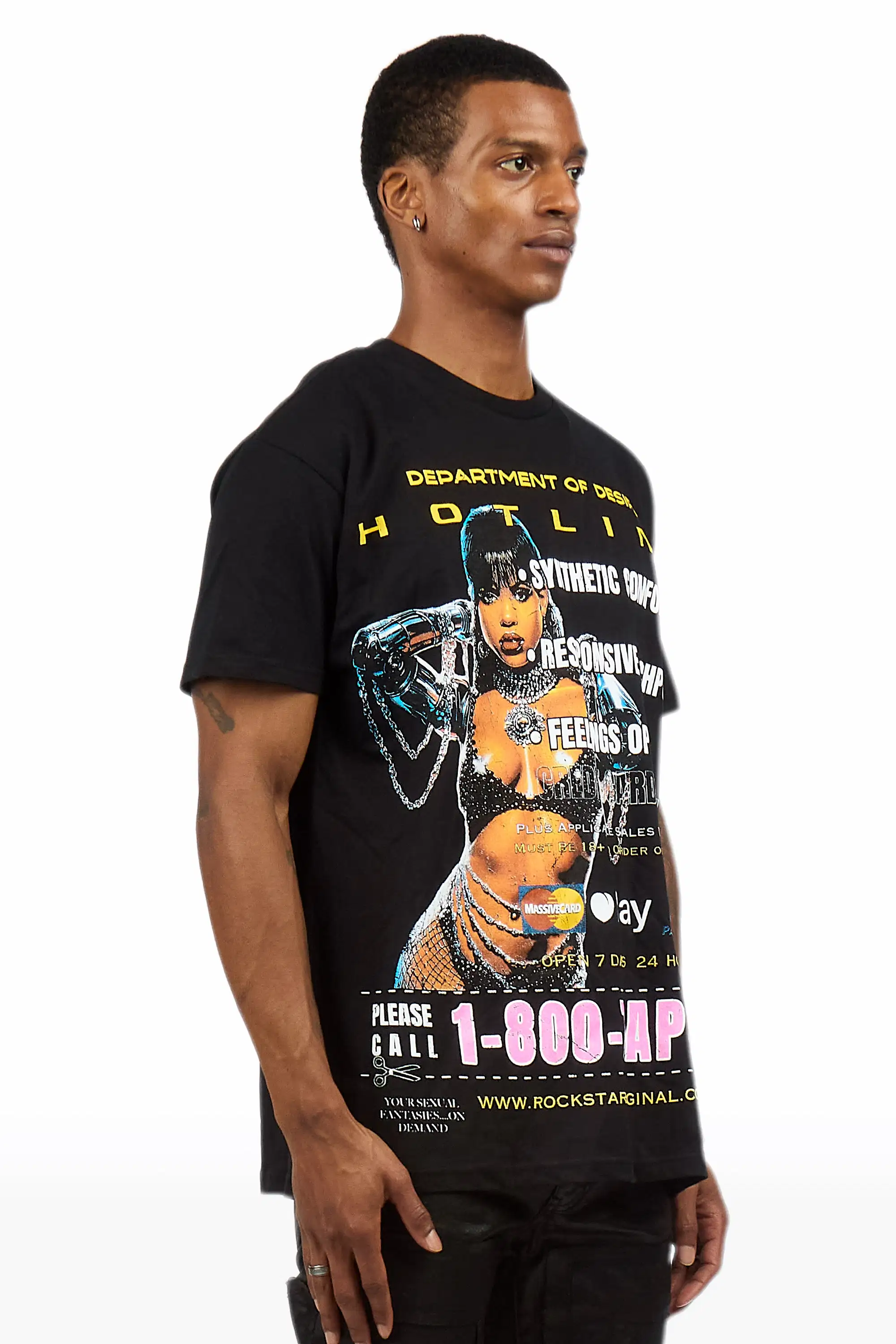 Druze Black Oversized Graphic T-Shirt - Image 3
