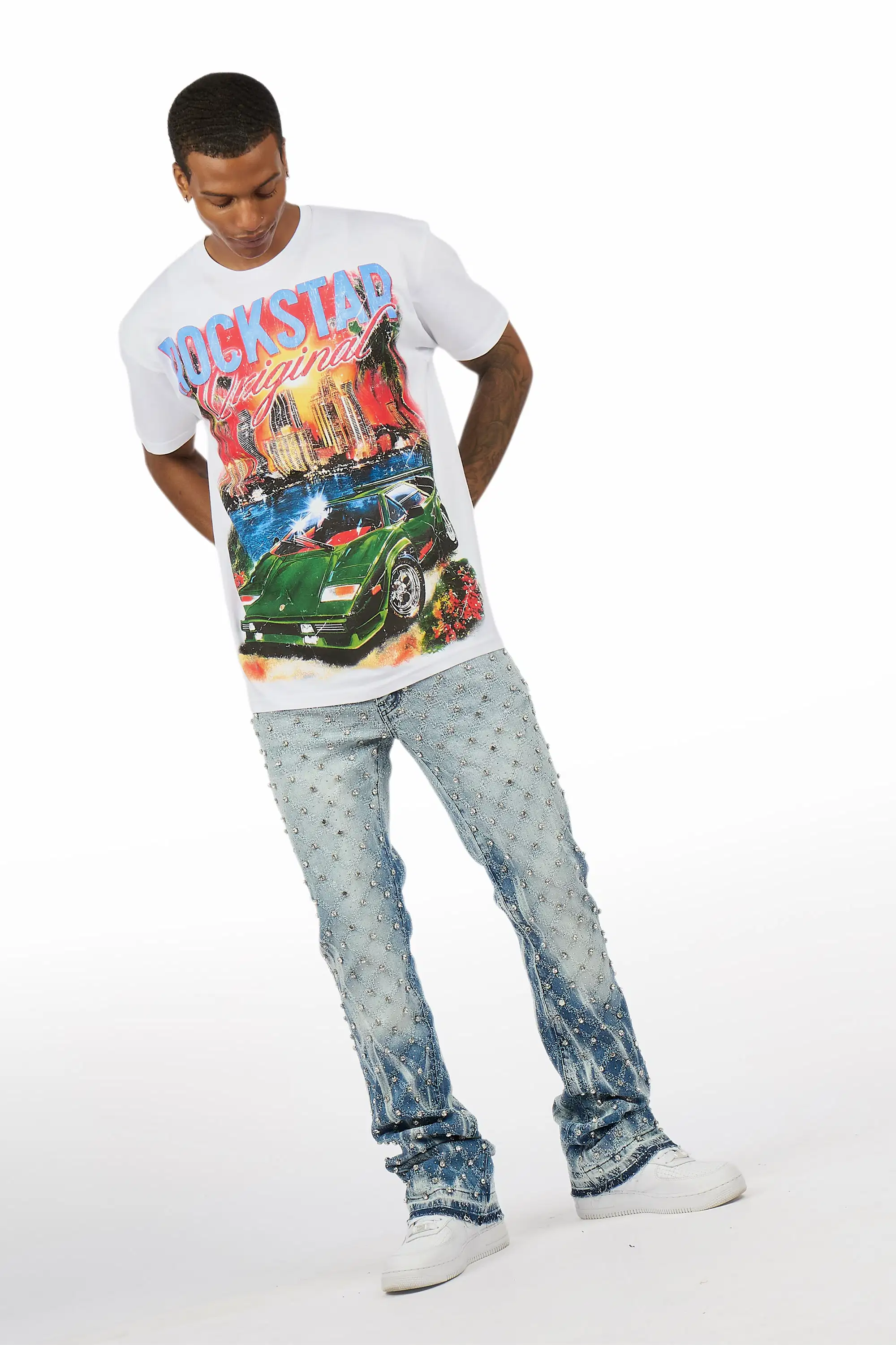 Jhaezar White Oversized Graphic T-Shirt - Image 2