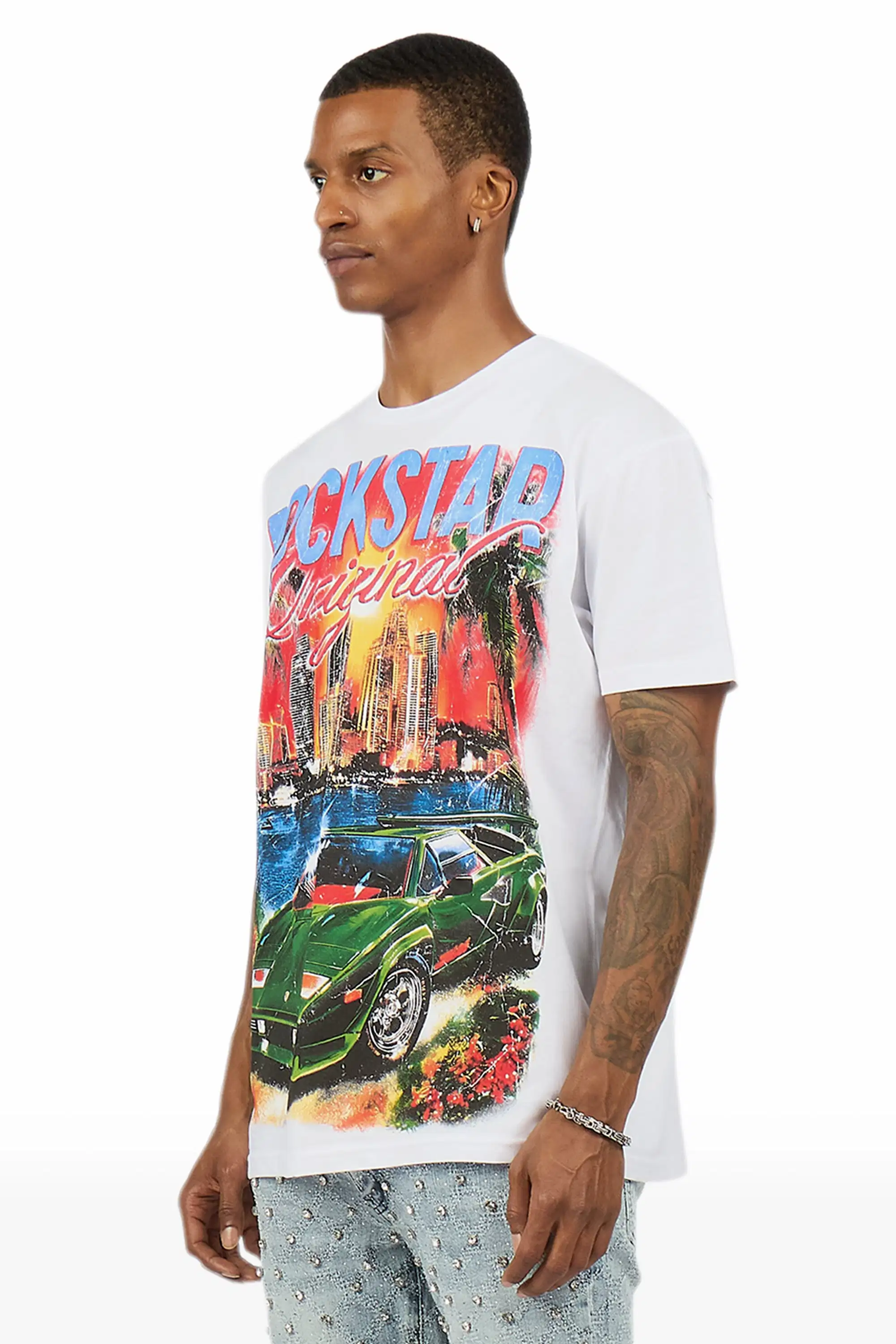 Jhaezar White Oversized Graphic T-Shirt - Image 6