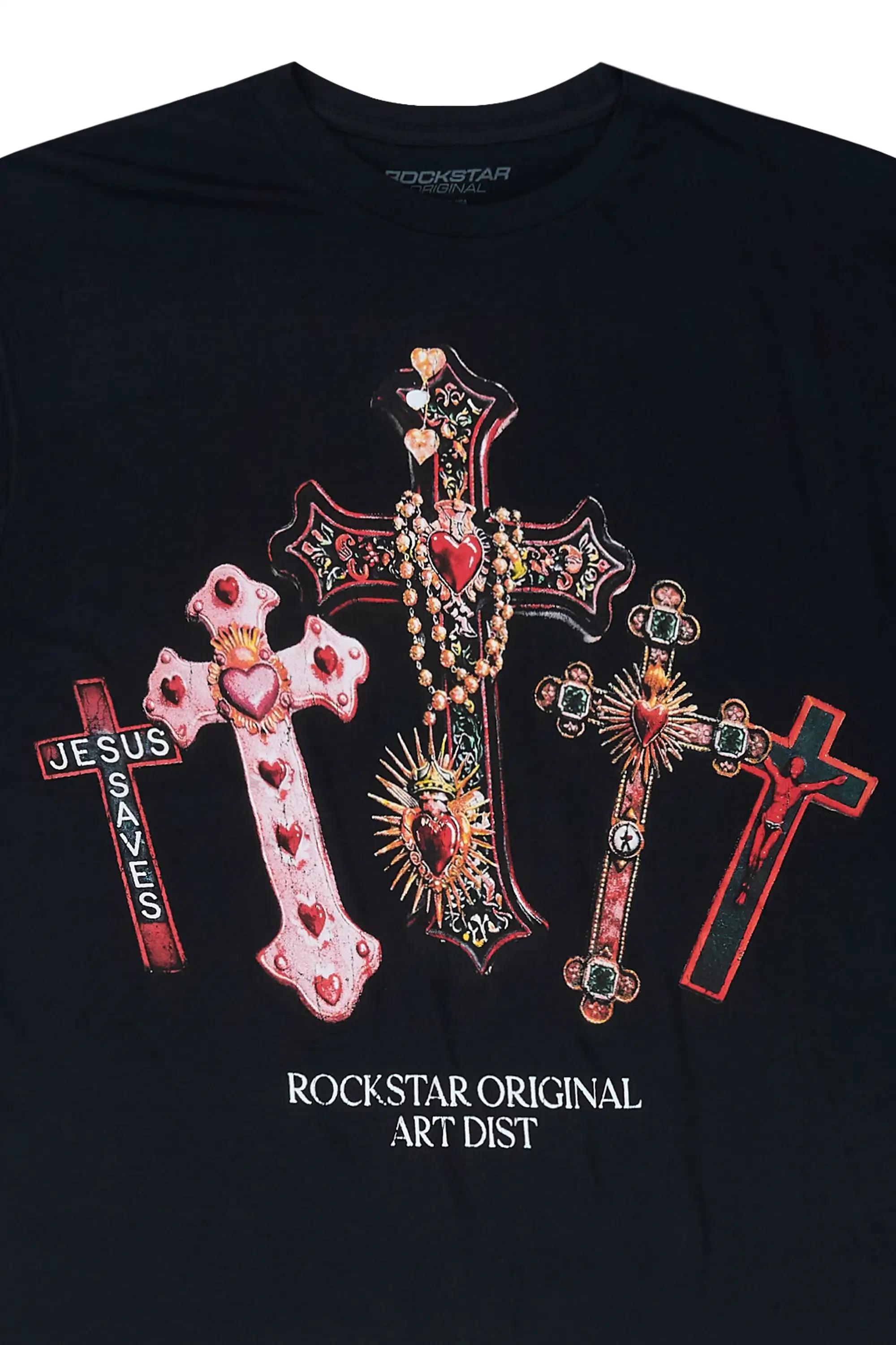Xirel Black Oversized Graphic T-Shirt - Image 2