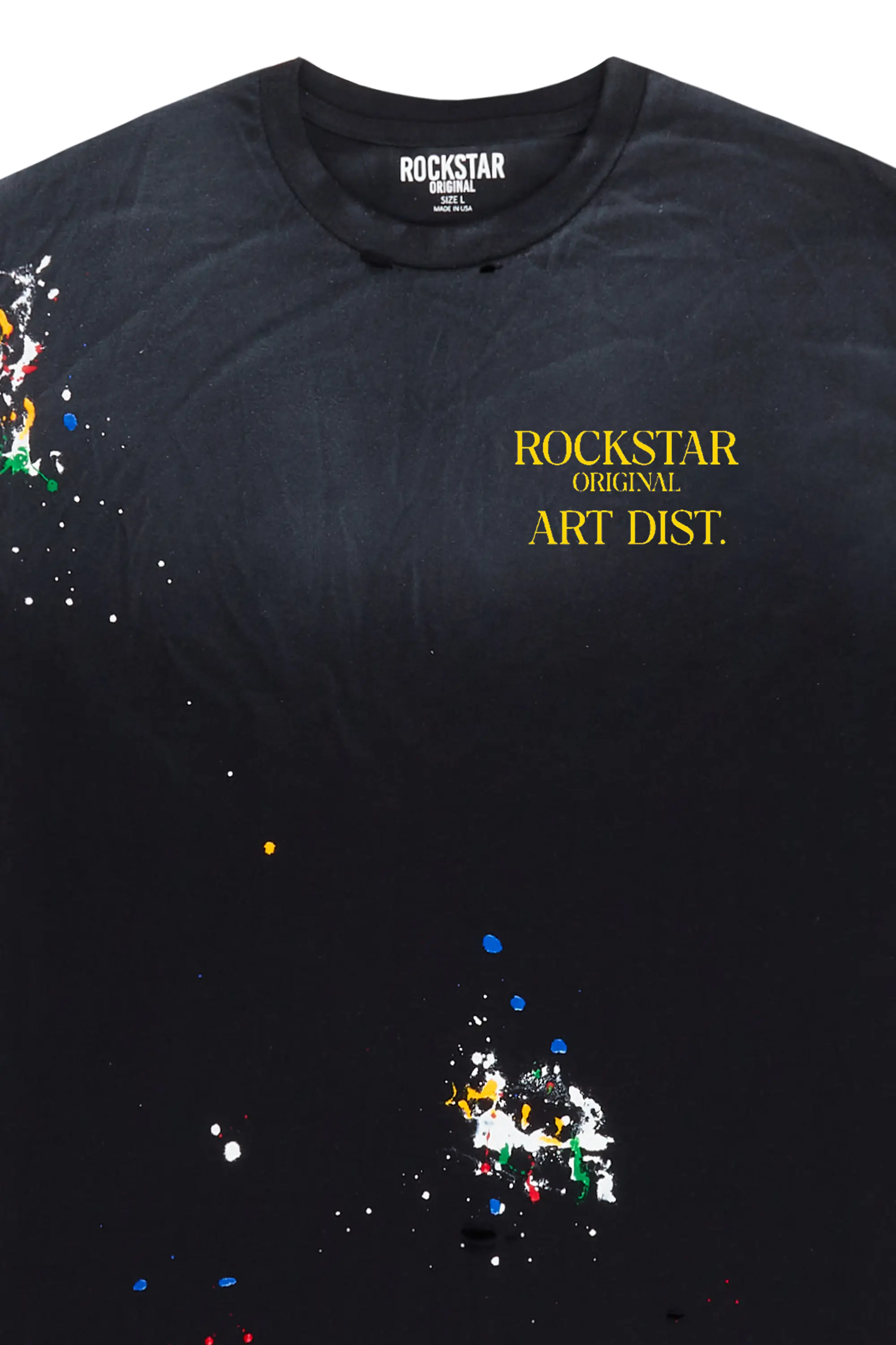 Palmer Black/Yellow Graphic T-Shirt - Image 2