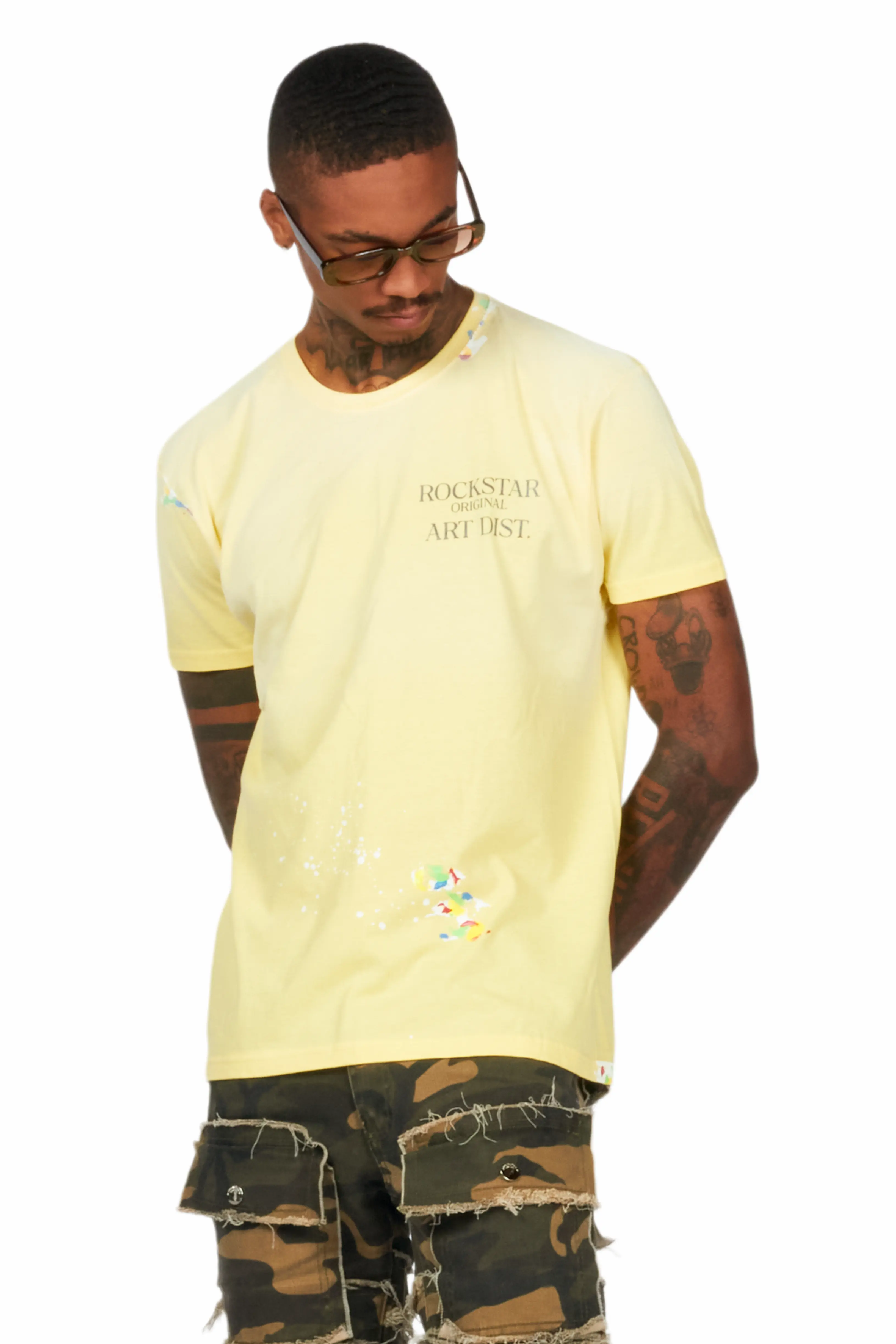 Palmer Light Yellow Graphic T-Shirt - Image 5