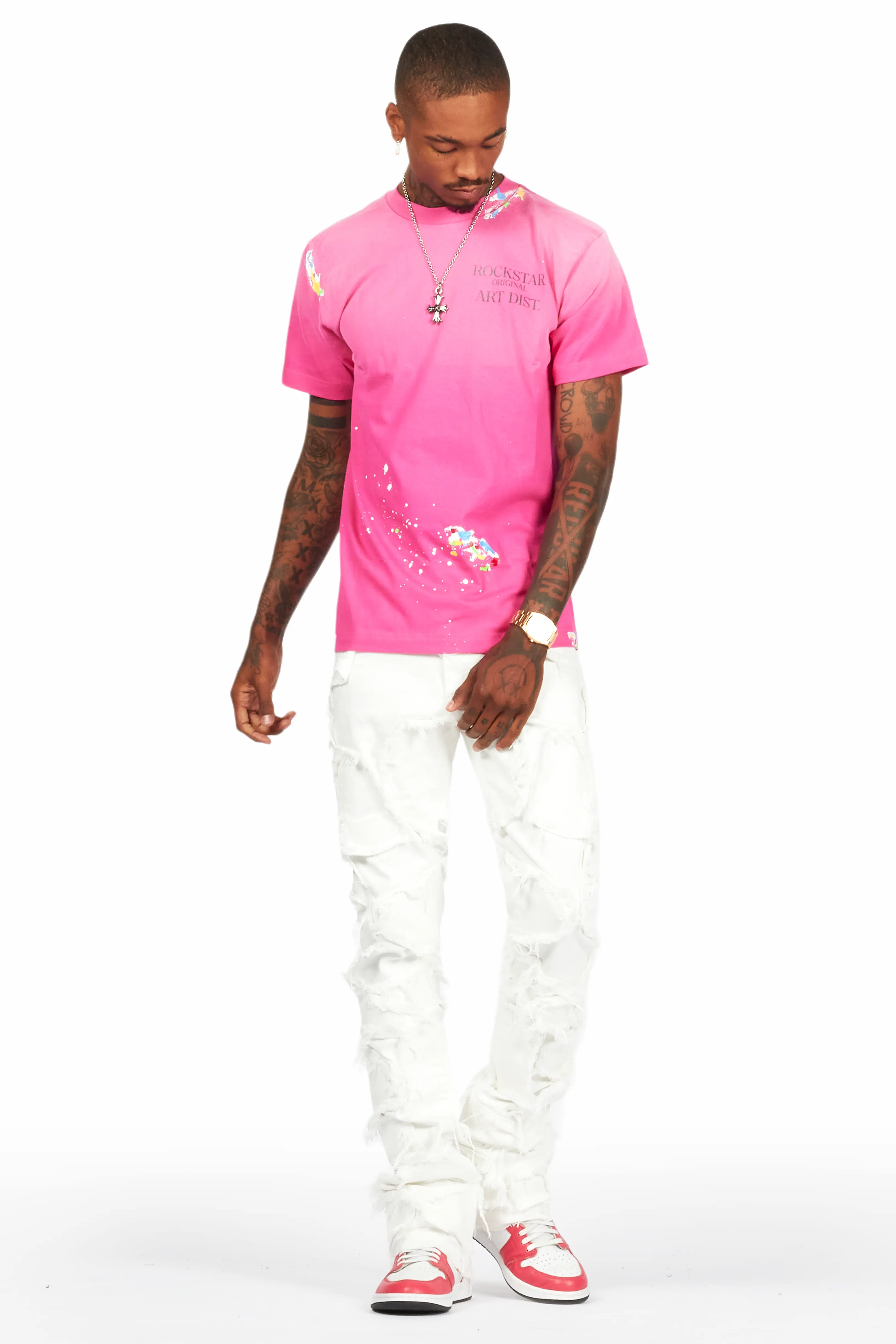 Palmer Neon Fuchsia Graphic T-Shirt - Image 4