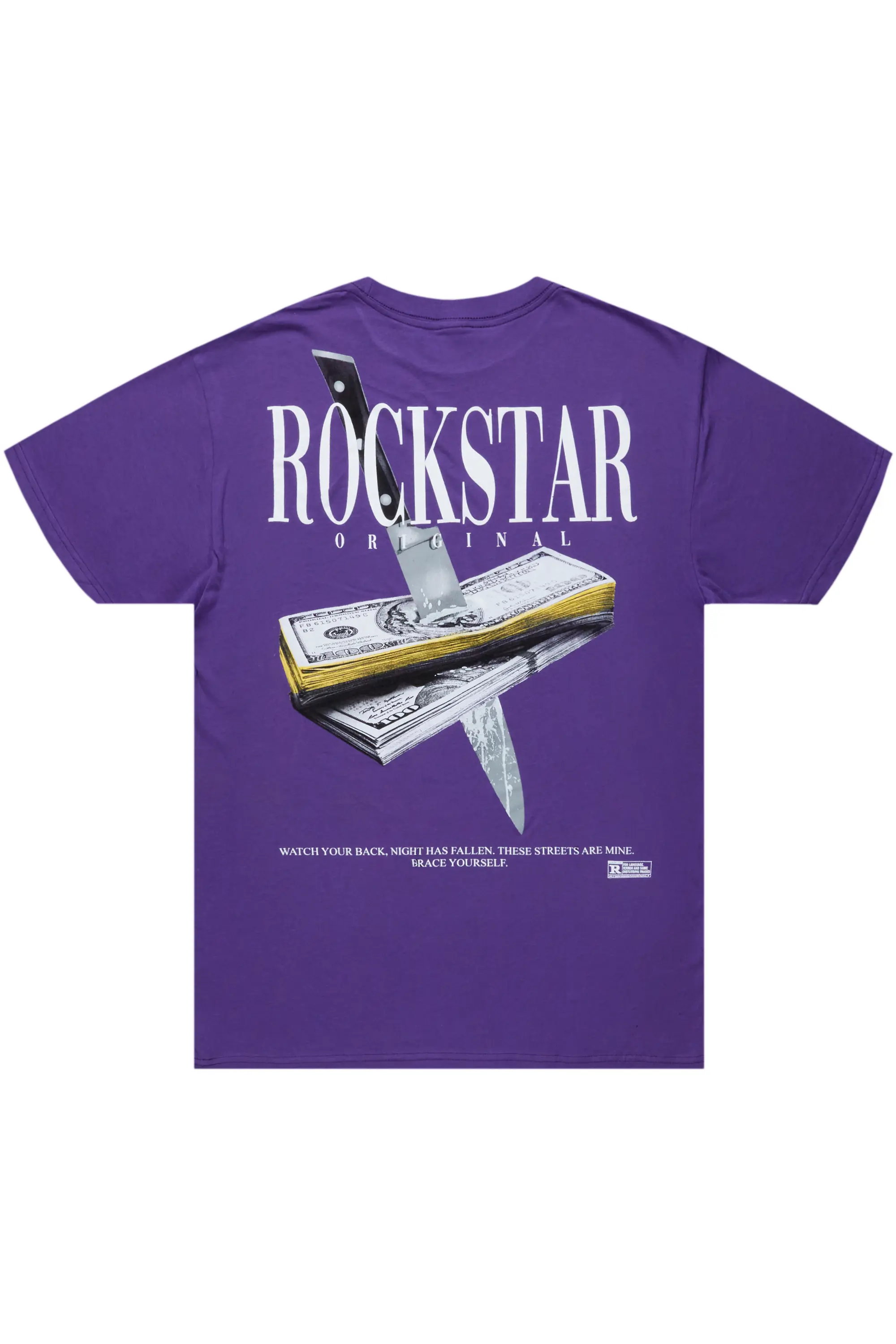 Dayte Nite Purple Graphic T-Shirt - Image 2