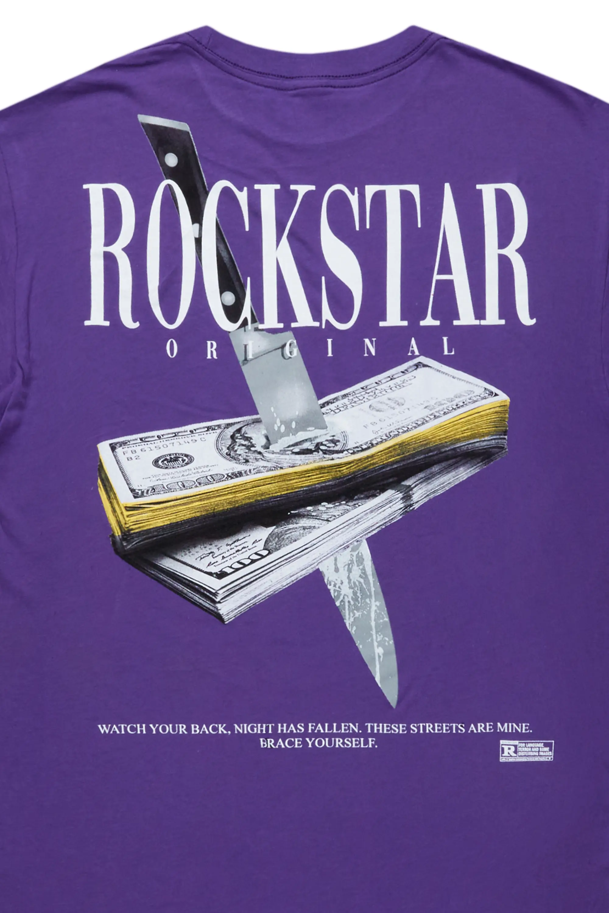 Dayte Nite Purple Graphic T-Shirt - Image 3