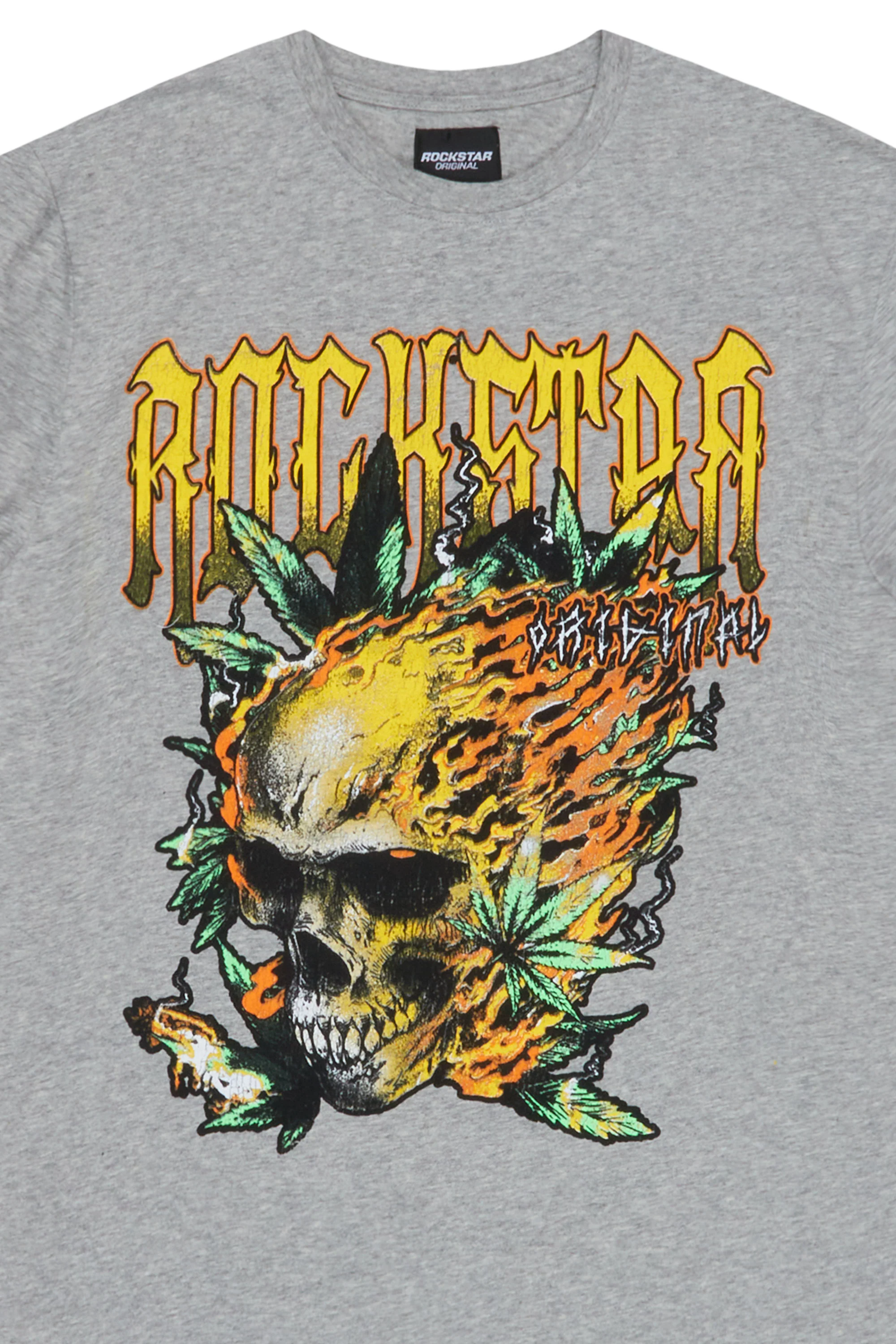Manitol Grey Graphic T-Shirt - Image 2