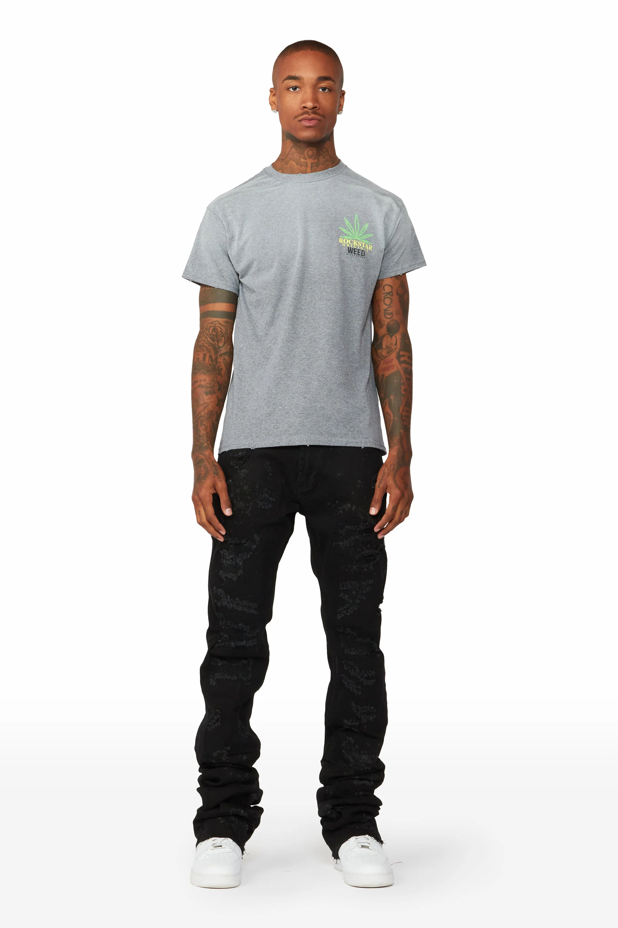 Chong Grey Graphic T-Shirt - Image 3
