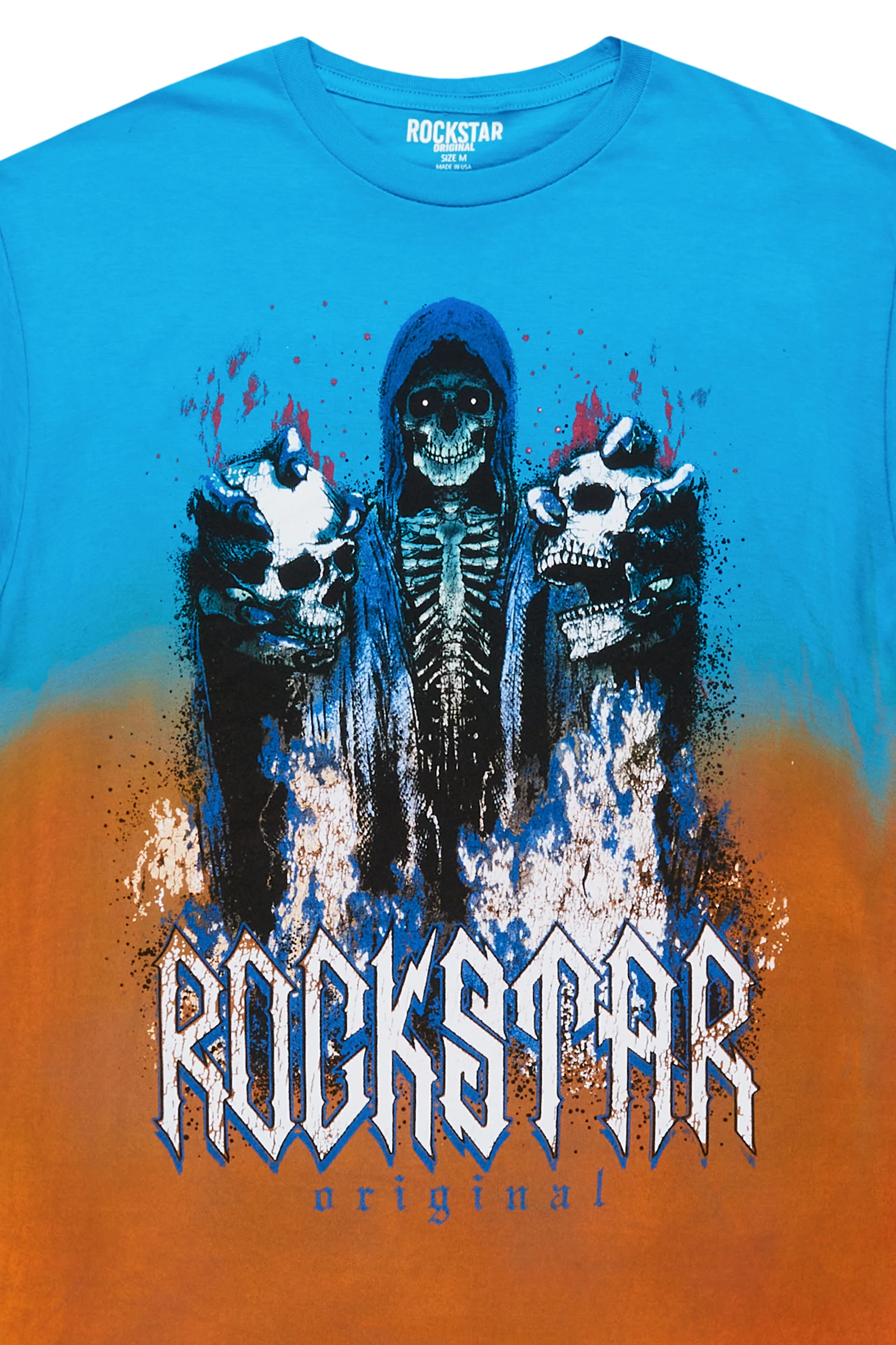 Aki Blue/Orange Graphic T-Shirt - Image 2