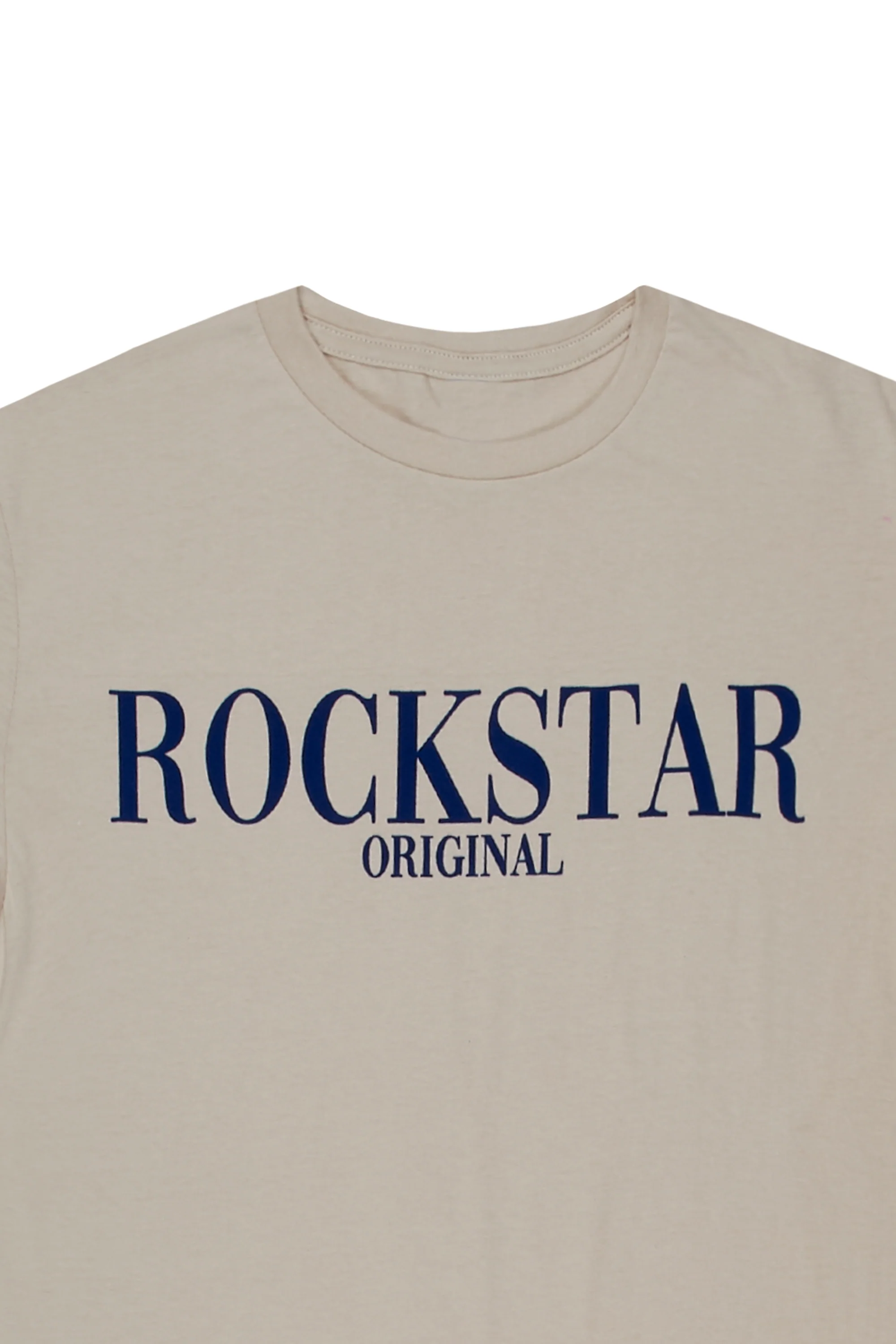 Octavio Printed T-Shirt-Beige/Navy - Image 3