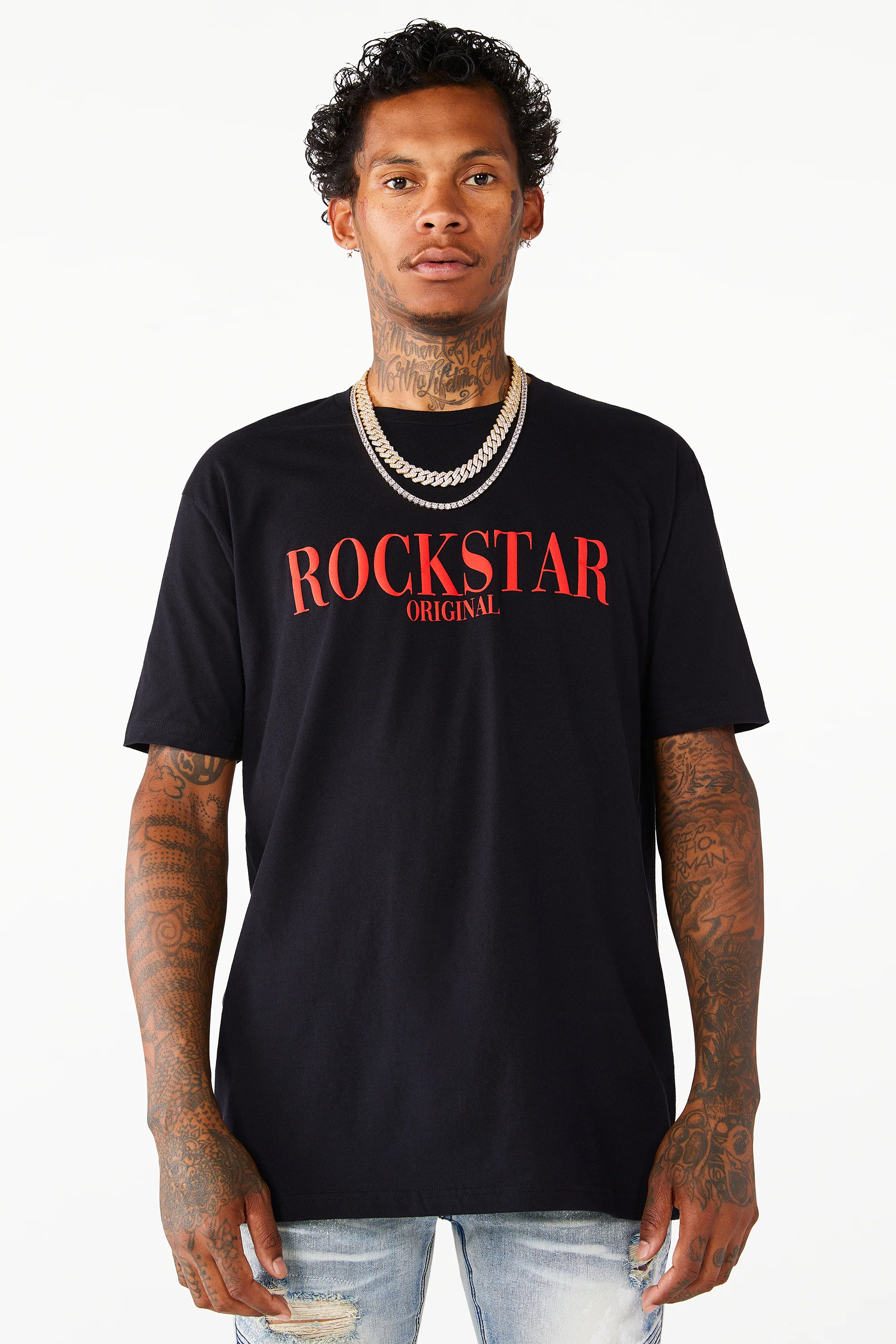 Octavio Printed T-Shirt- Black - Image 4