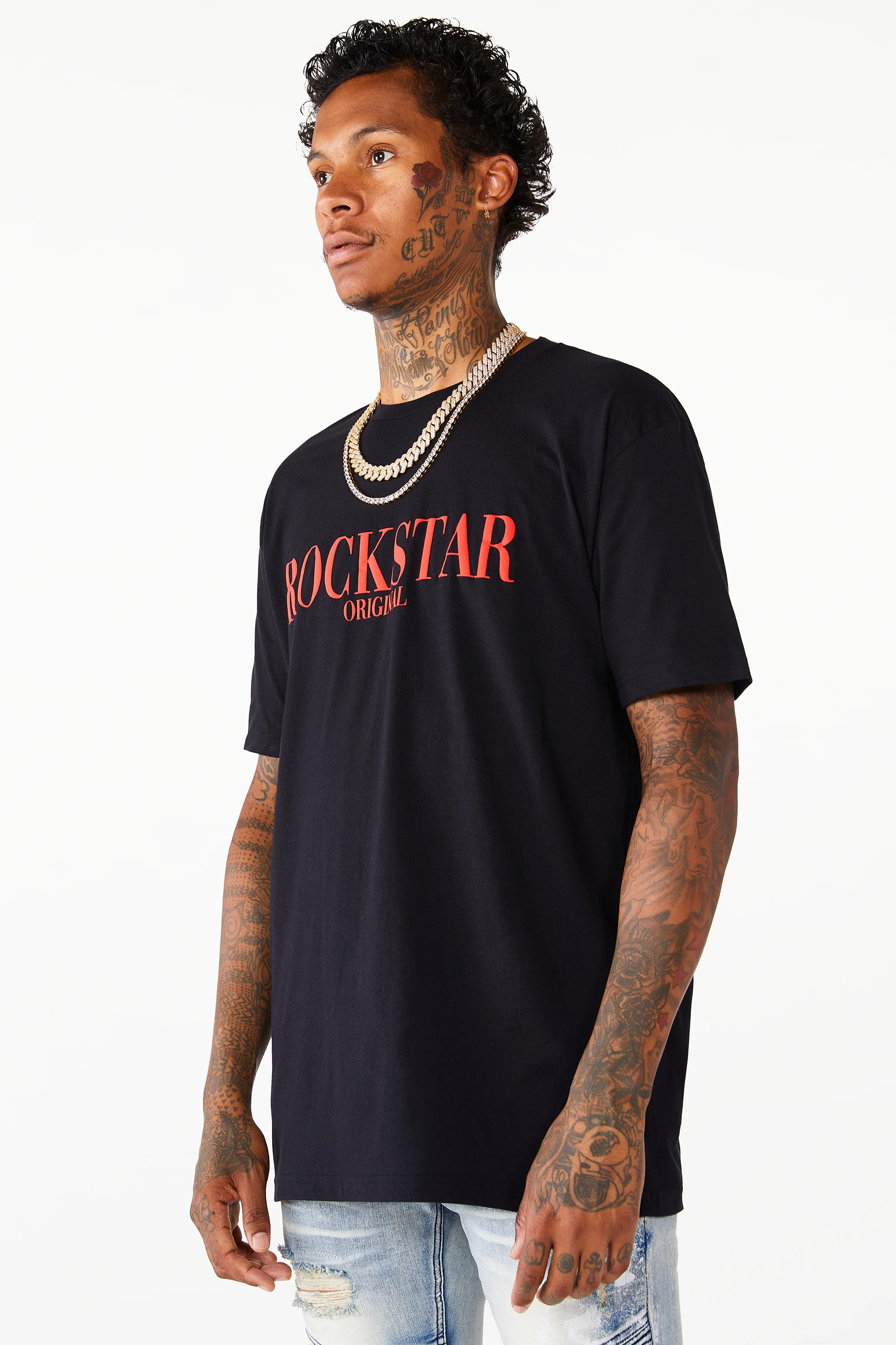 Octavio Printed T-Shirt- Black - Image 5