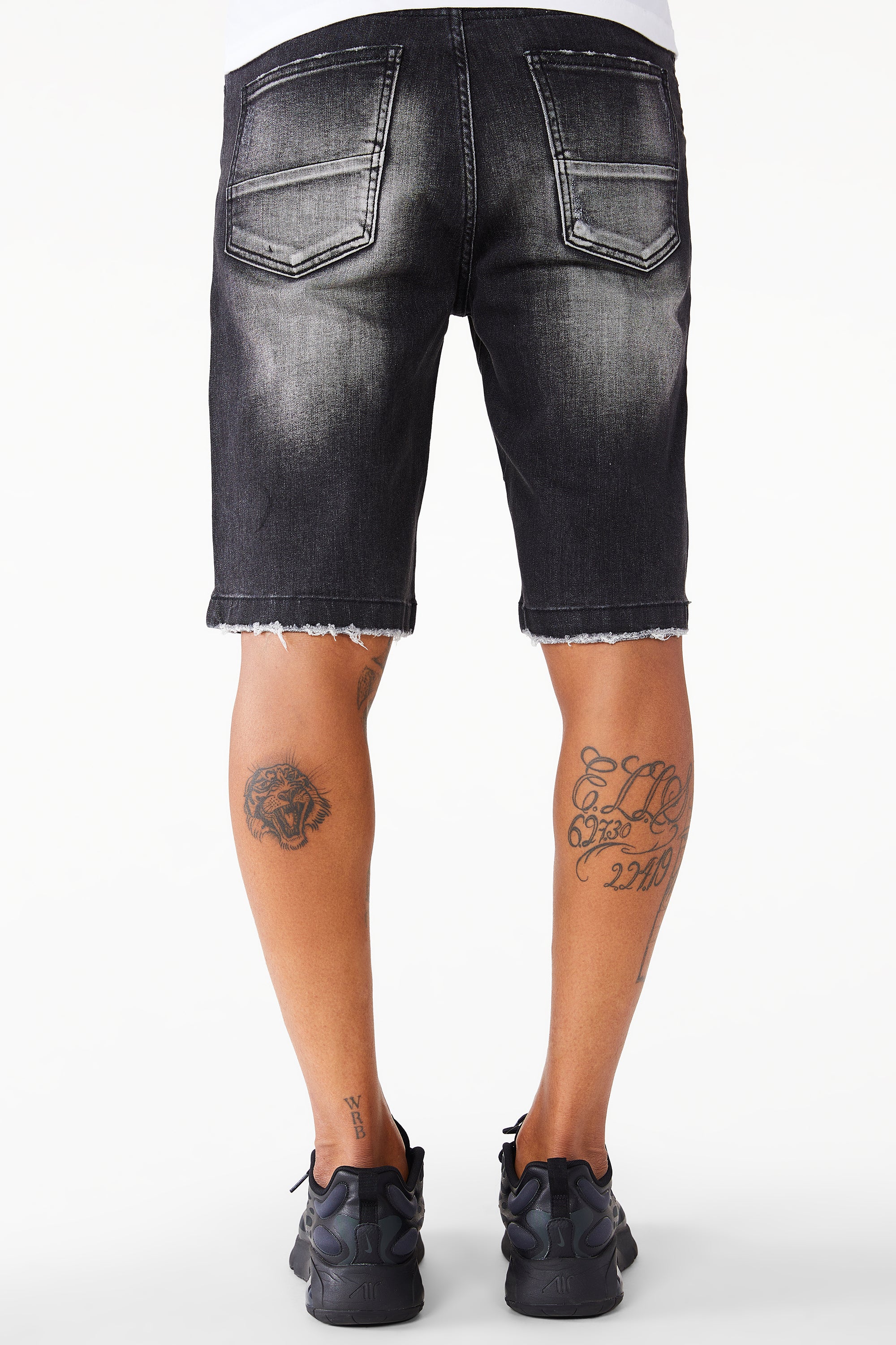 Treyton Wash Denim Short- Grey - Image 4