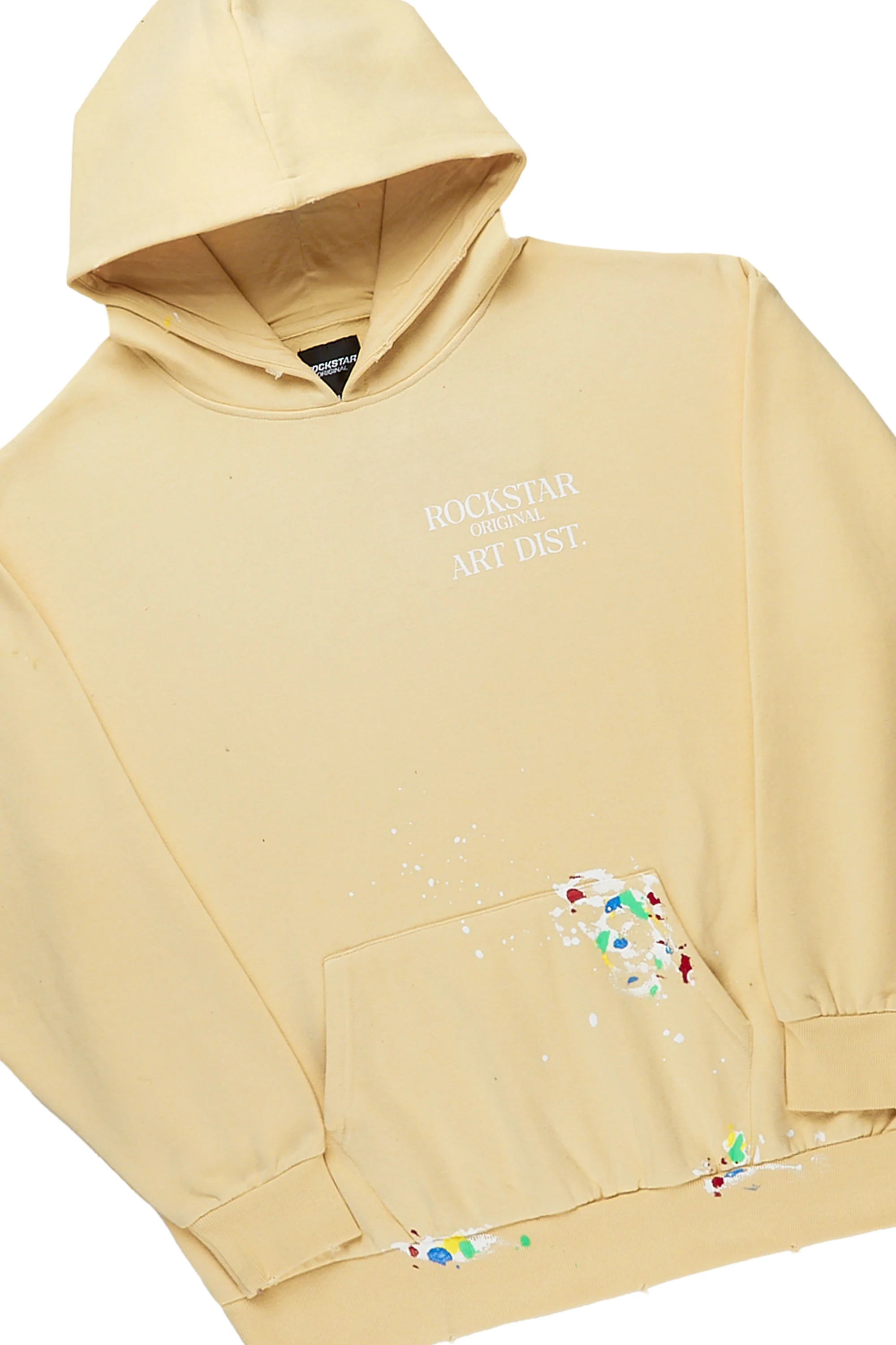 Rockstar Art Dist. Yellow Graphic Hoodie Track Set - Image 3