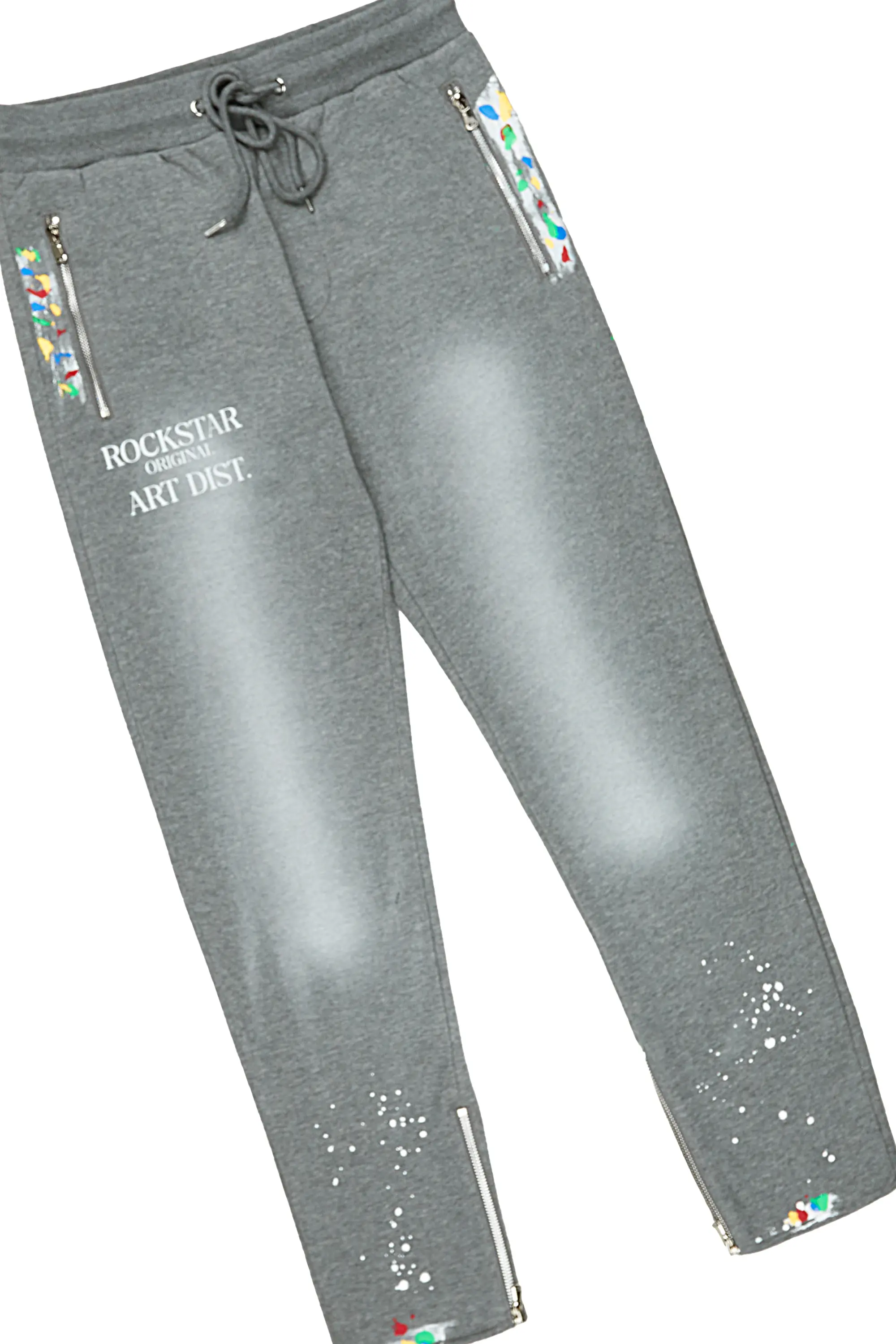 Rockstar Art Dist. Vintage Grey Hoodie Slim Fit Pant Set - Image 7