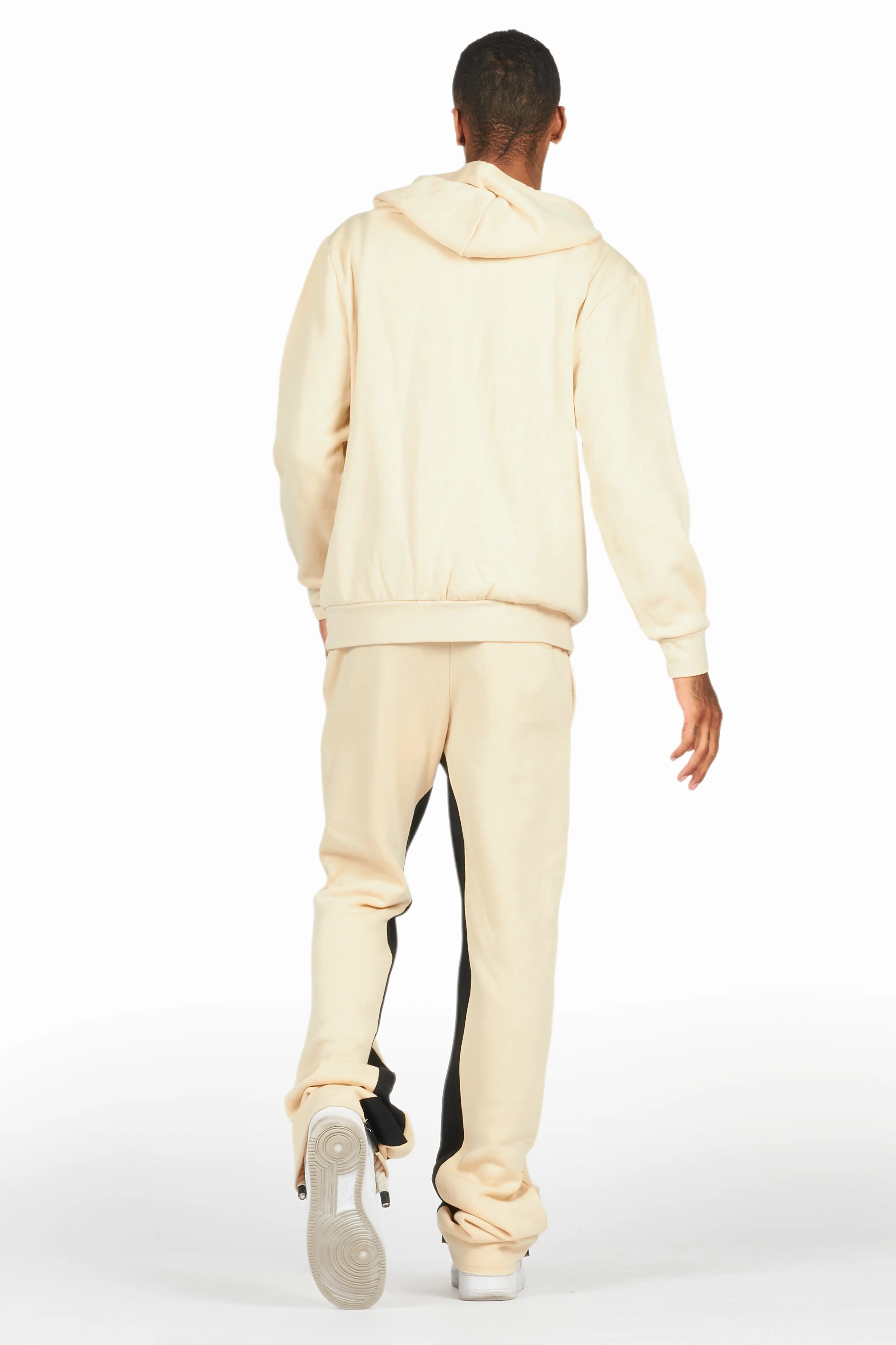 Scottie Beige Hoodie Relaxed Stacked Track Set - Image 4