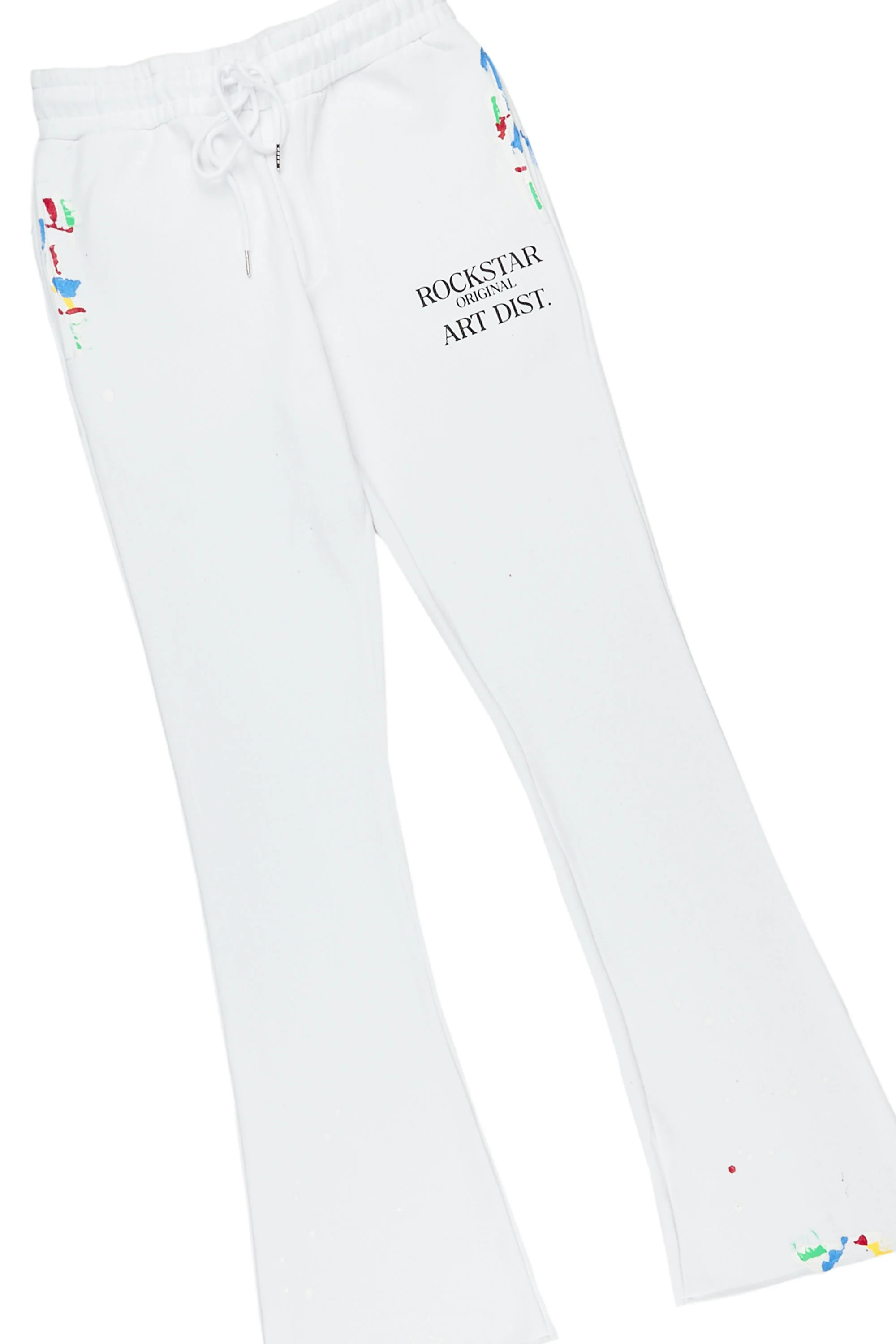 Rockstar Art Dist. White Hoodie/Flare Trackset - Image 4