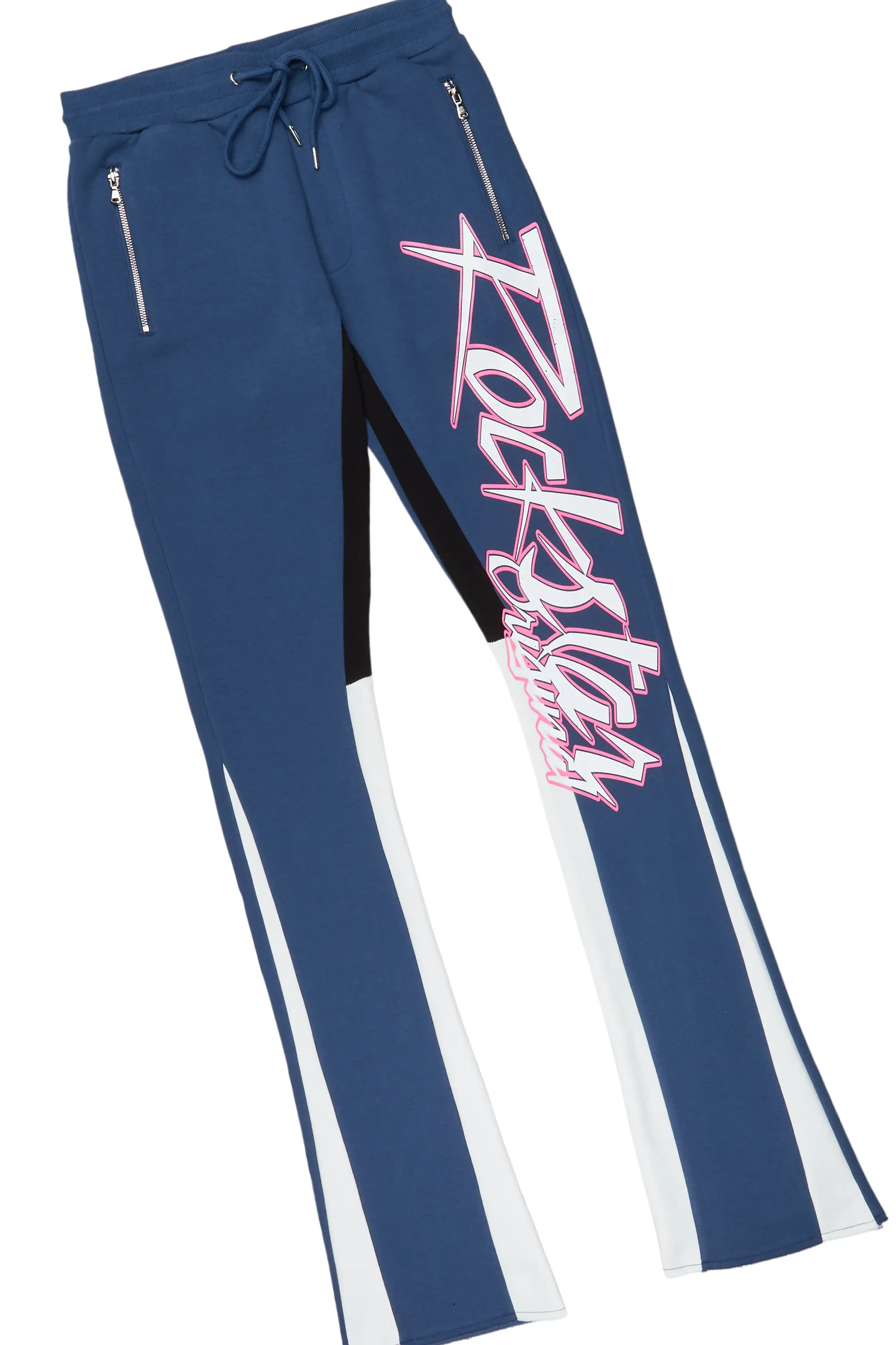 Kalibre Navy/White Hoodie/Flare Trackset - Image 7