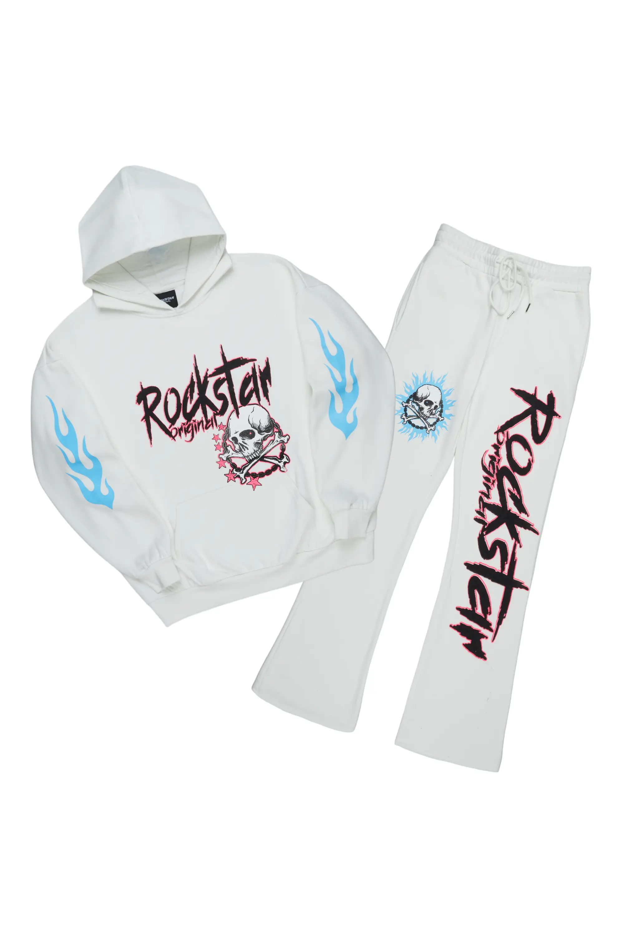 Destro Stone Oversized Hoodie Stacked Flare Set - Image 2