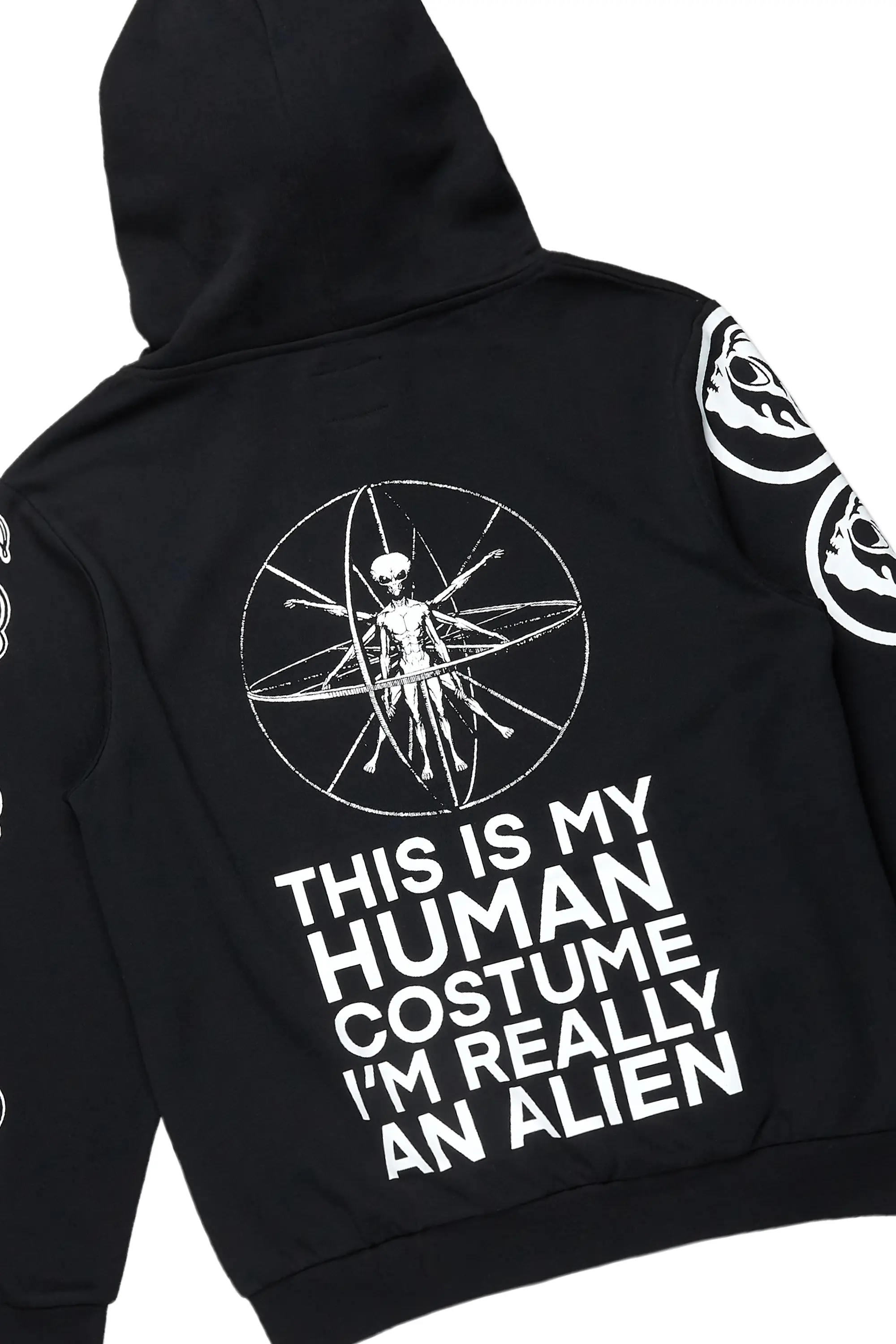Yarden Black/Red Graphic Hoodie/Stacked Flare Pant Track Set - Image 8