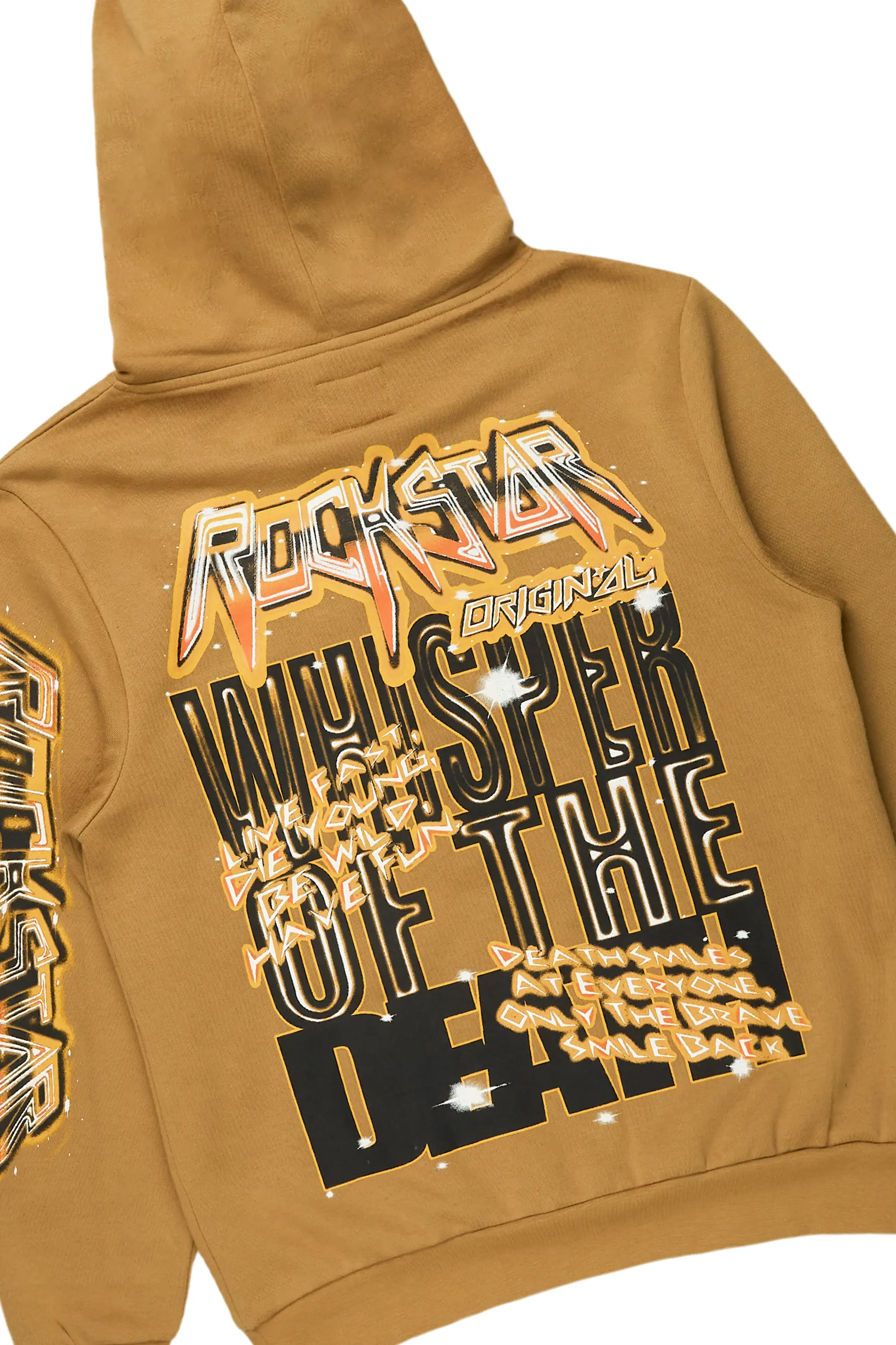 Obern Olive Graphic Hoodie/Stacked Flare Pant Track Set - Image 8