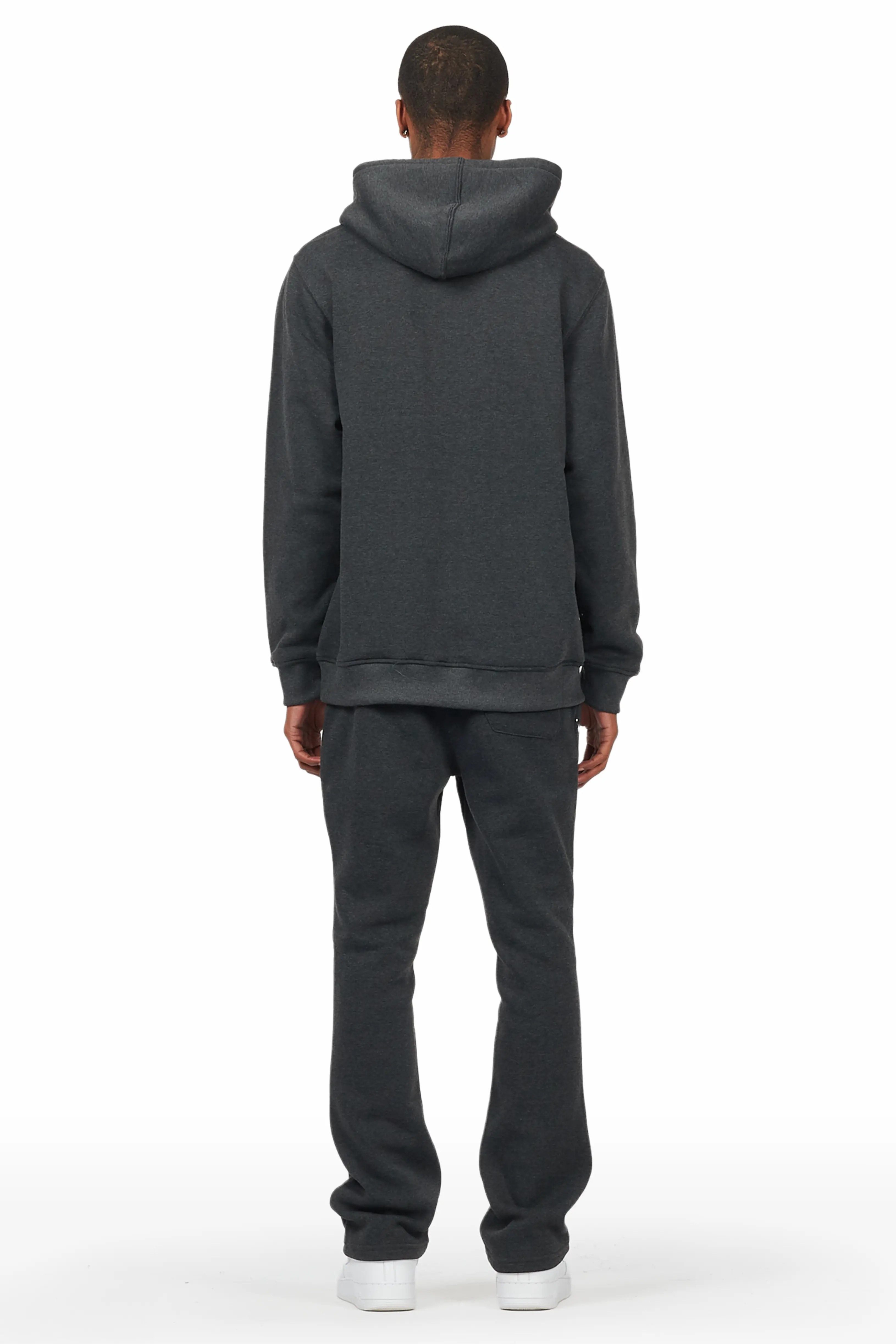 Scottie Charcoal/Yellow Paint Splatter Hoodie/Stacked Flare Track Set - Image 5