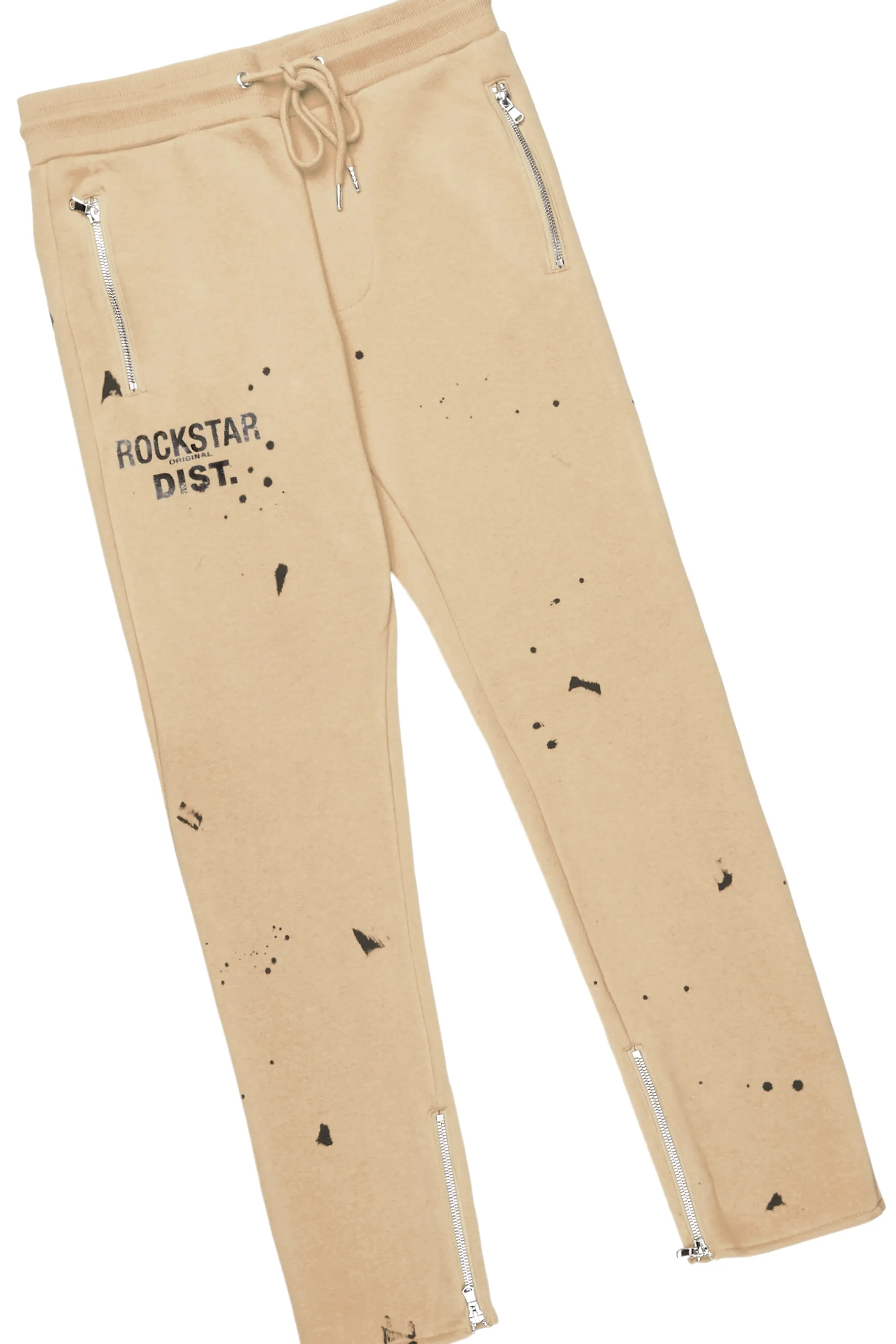 Raffer Beige Slim Fit Track Set - Image 8