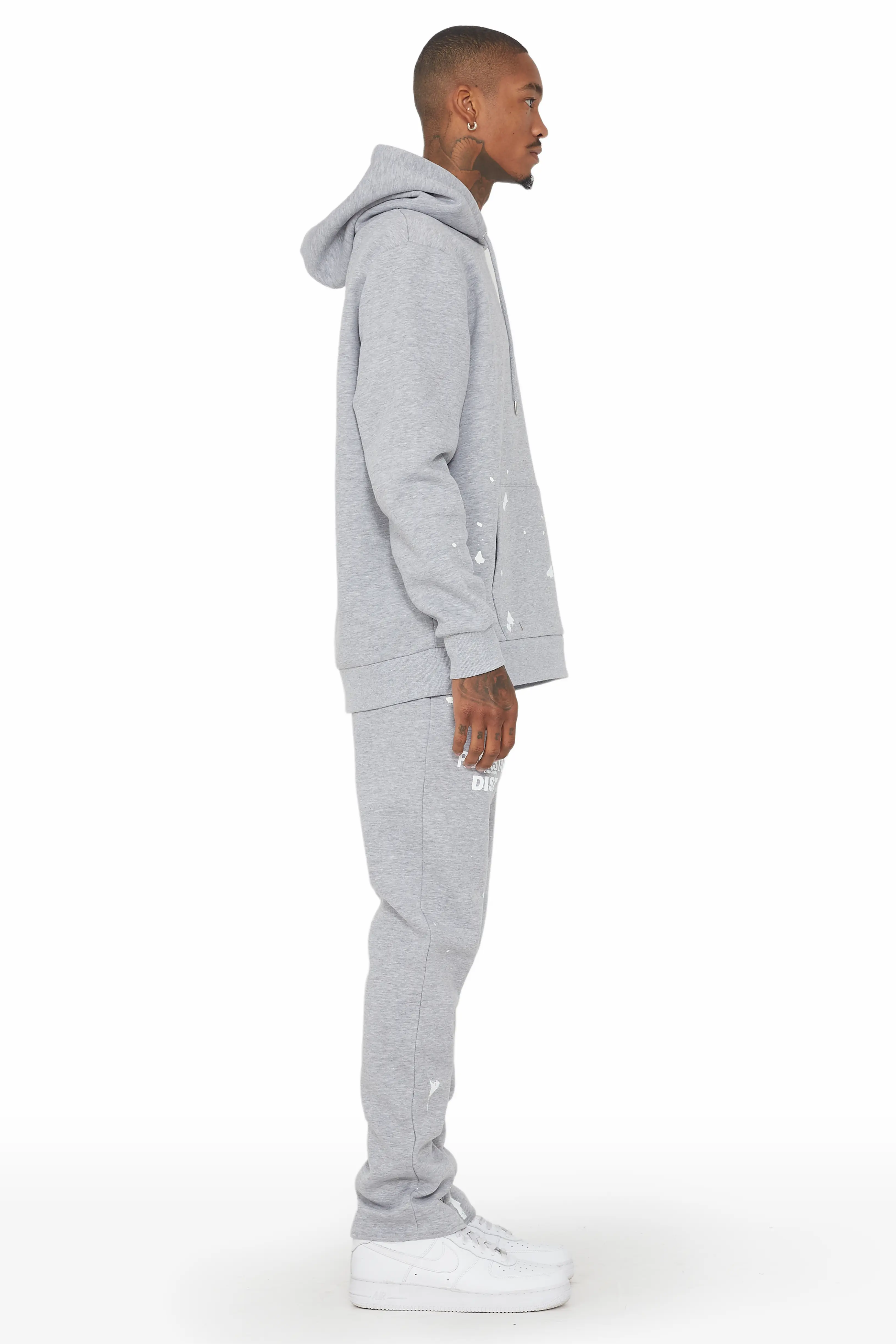 Raffer Grey Slim Fit Track Set - Image 4