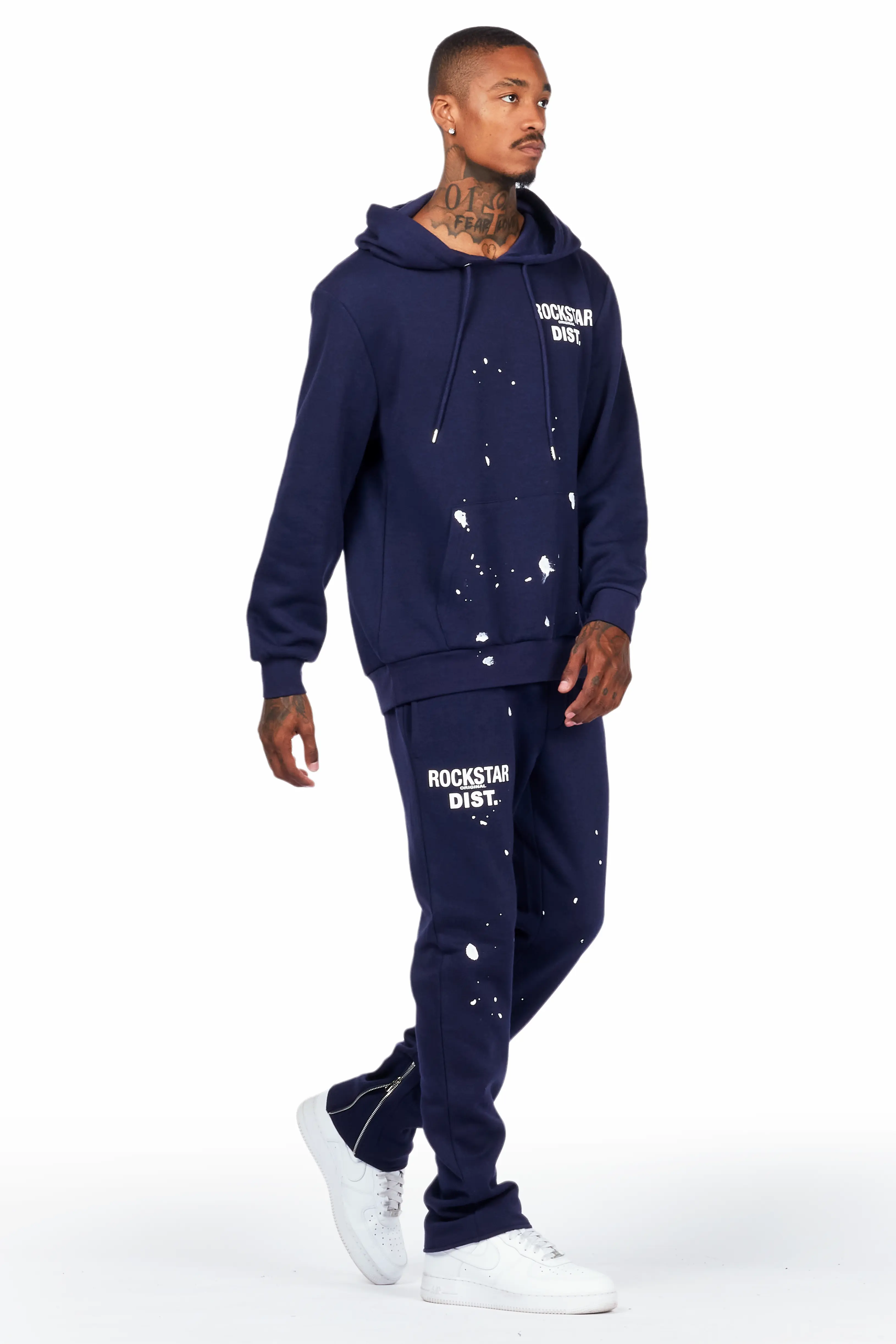 Raffer Navy Slim Fit Track Set - Image 6