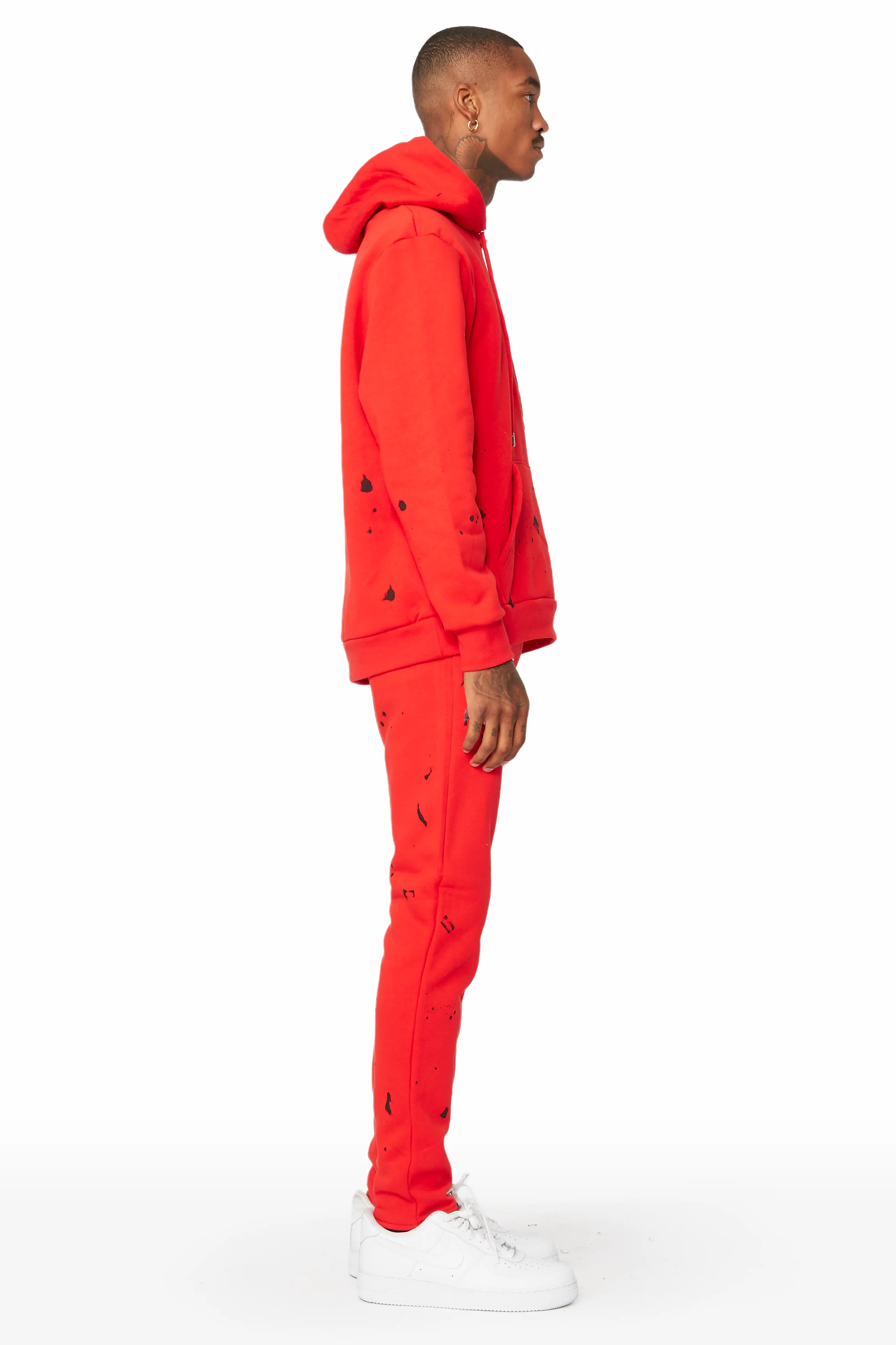 Raffer Red Slim Fit Track Set - Image 4