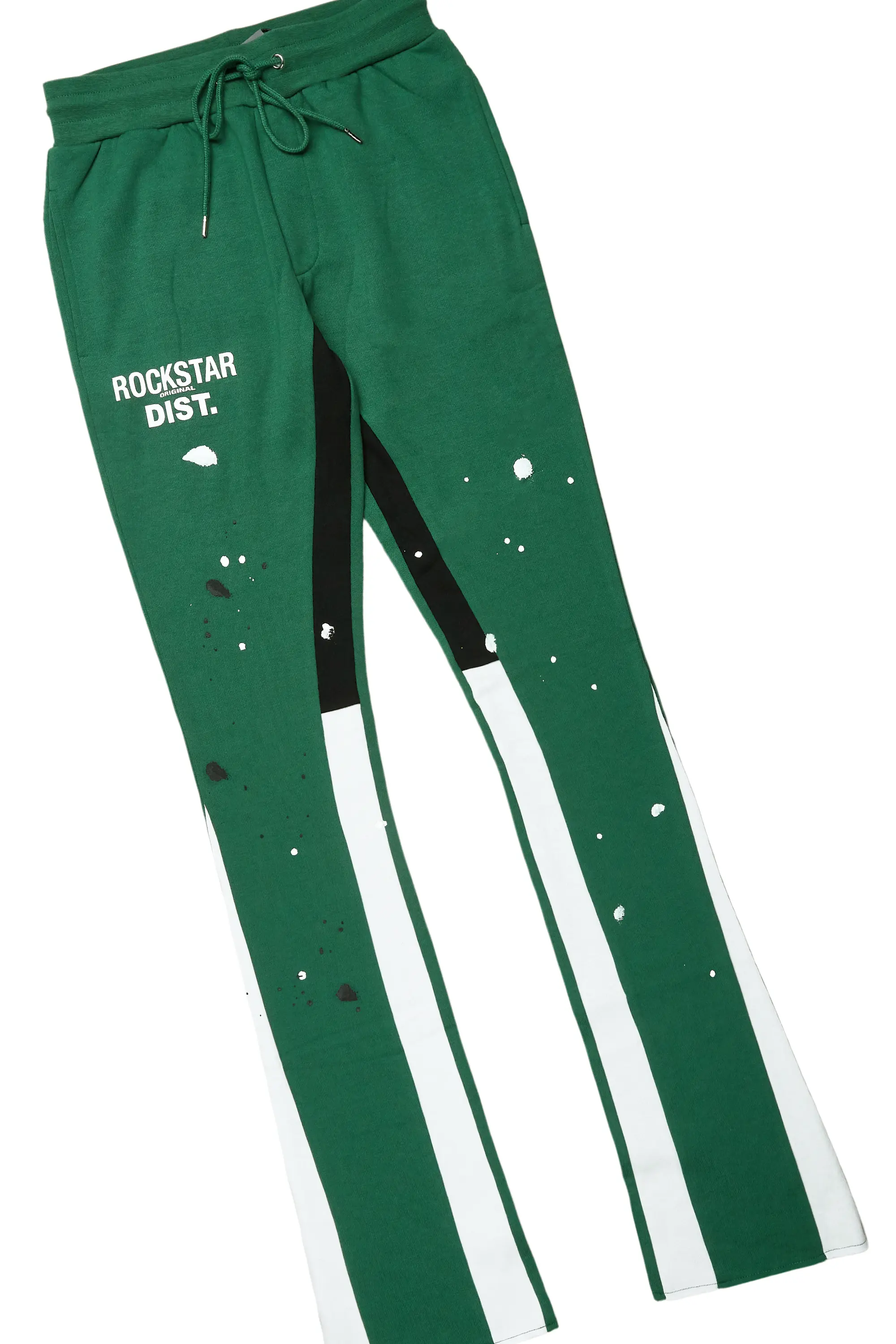 Jaco Green Hoodie Stacked Flare Pant Track Set - Image 8