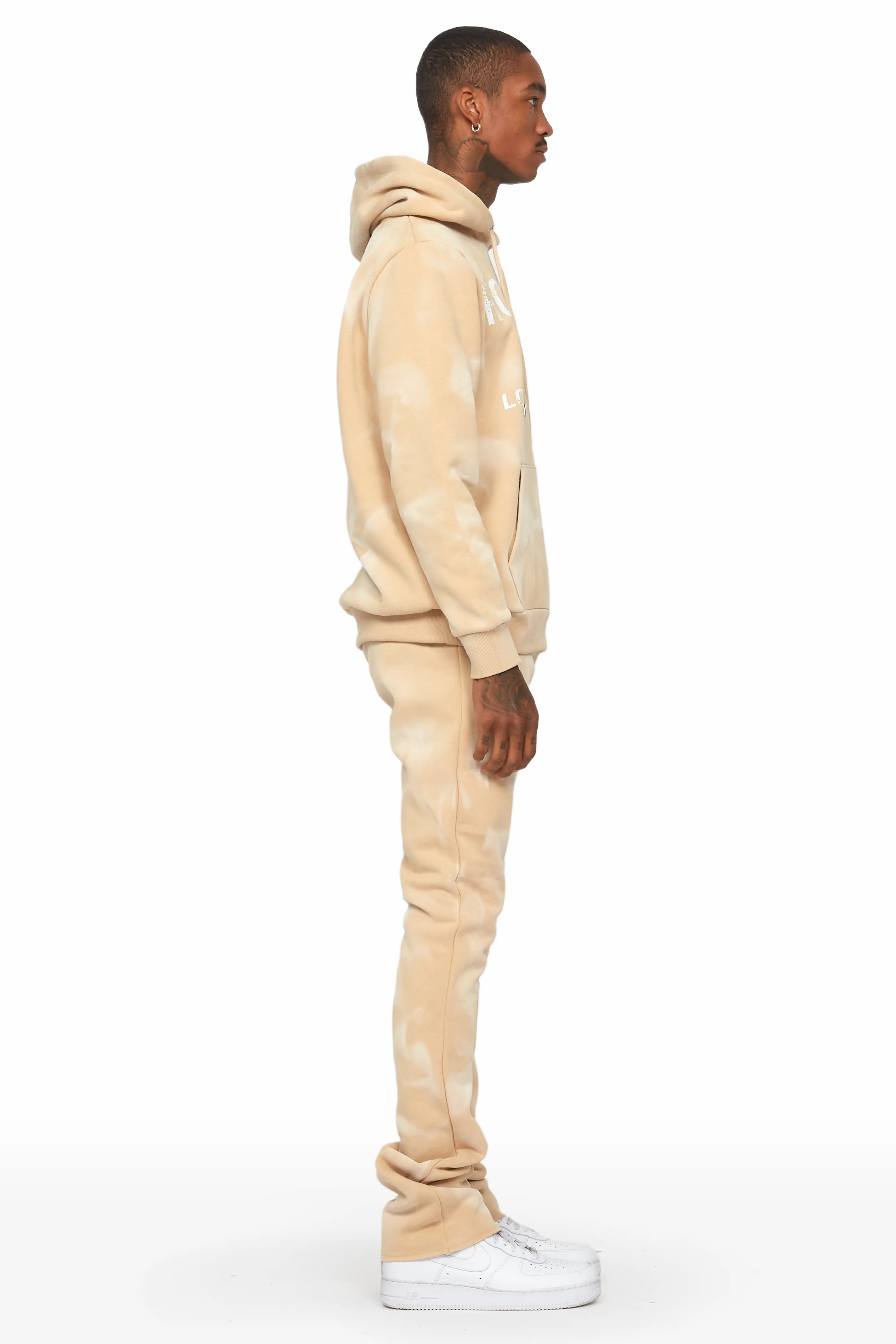 Nelly Tan Hoodie Stacked Flare Track Set - Image 2