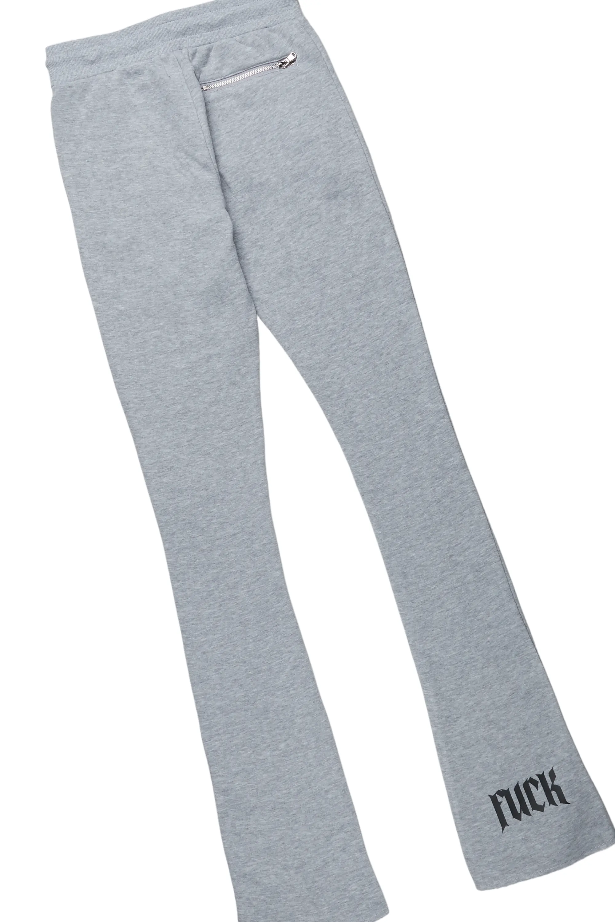 Omar Heather Grey Stacked Flare Track Set - Image 4